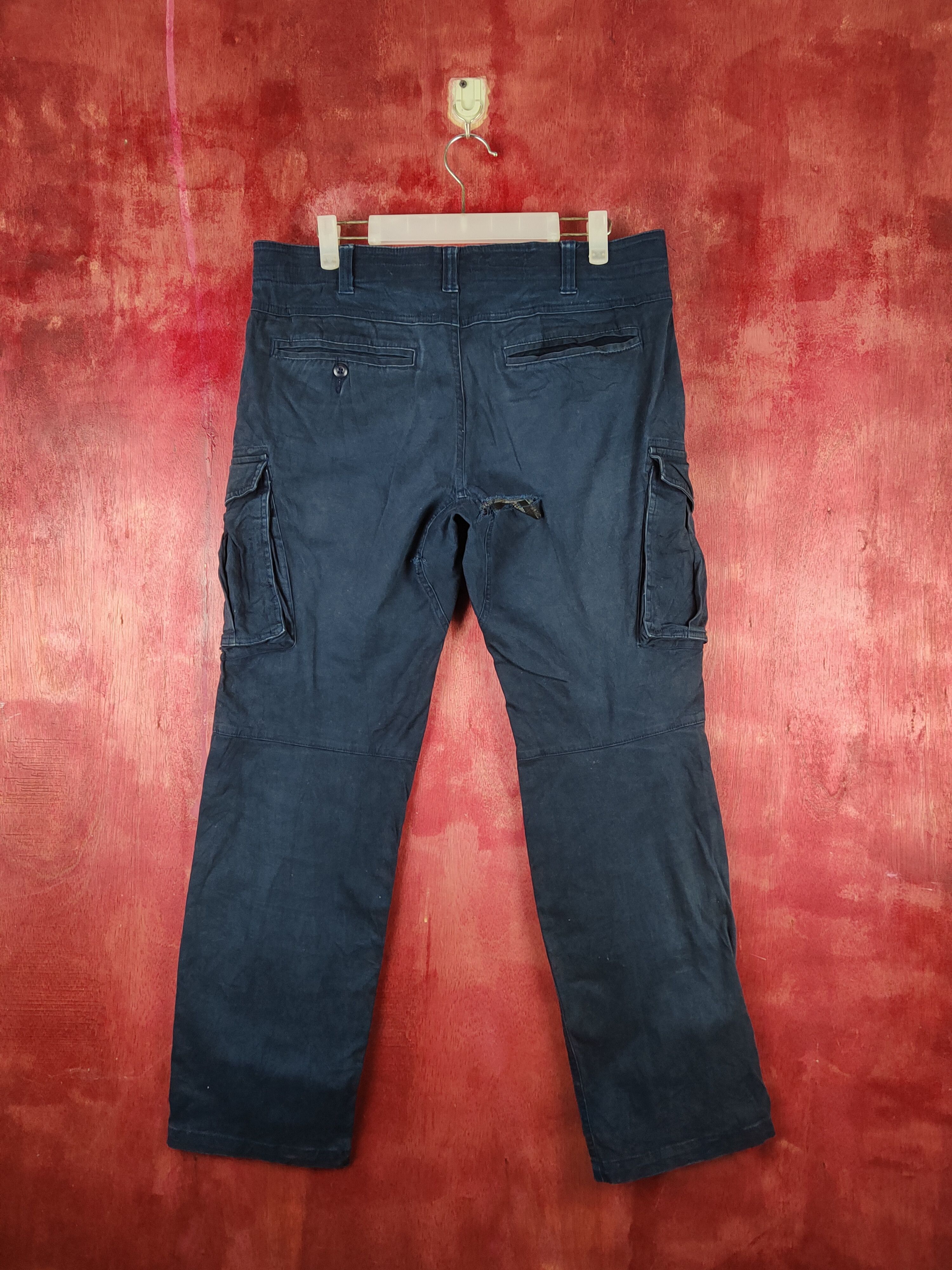 Japanese Brand Geride Dark Blue Multipocket Tactical Cargo Pants #S2149 Size US 34 / EU 50 - 7 Thumbnail