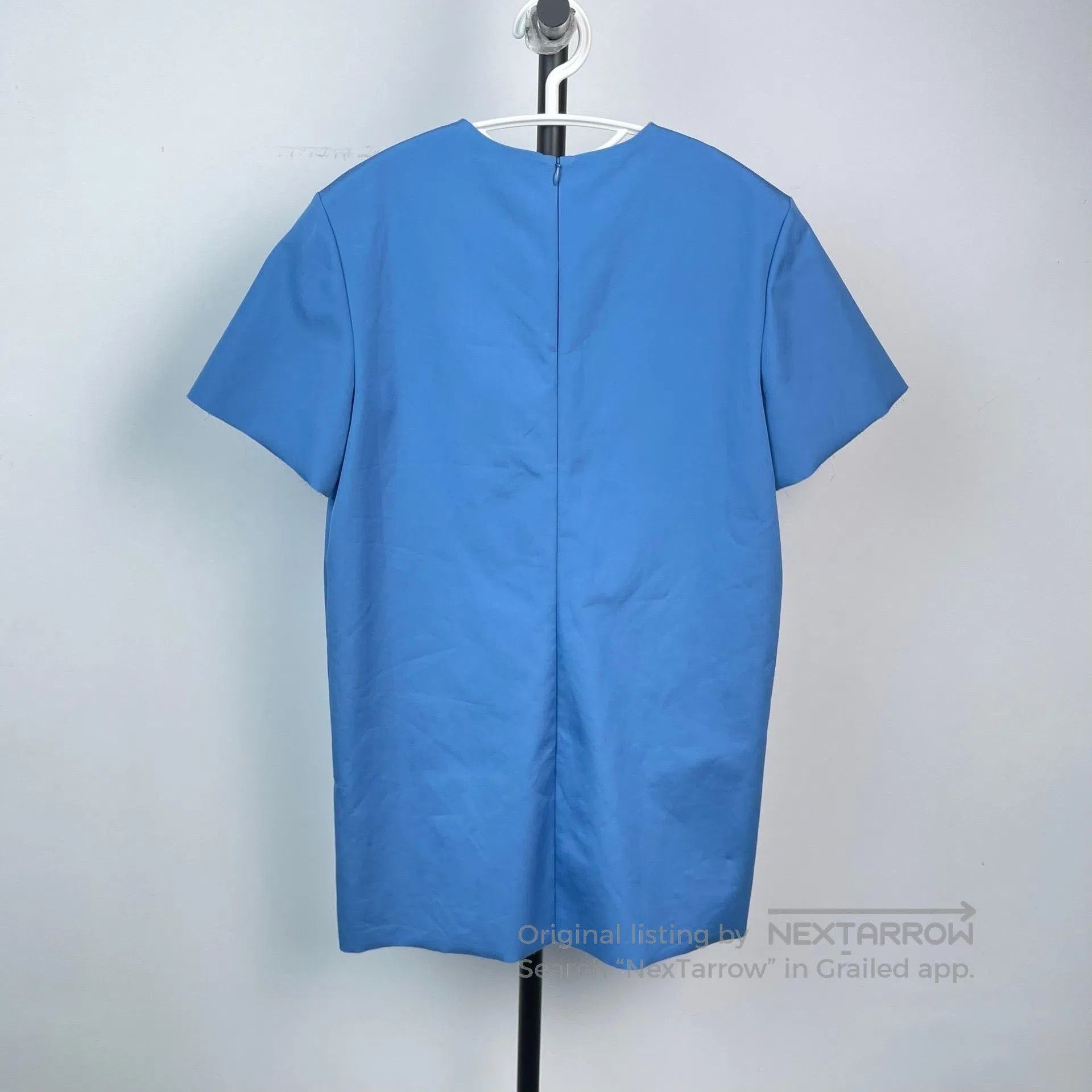Miu Miu Miu Miu Embroidered Logo Blue Pocket Round Neck Long Dress Size S / US 4 / IT 40 - 2 Thumbnail