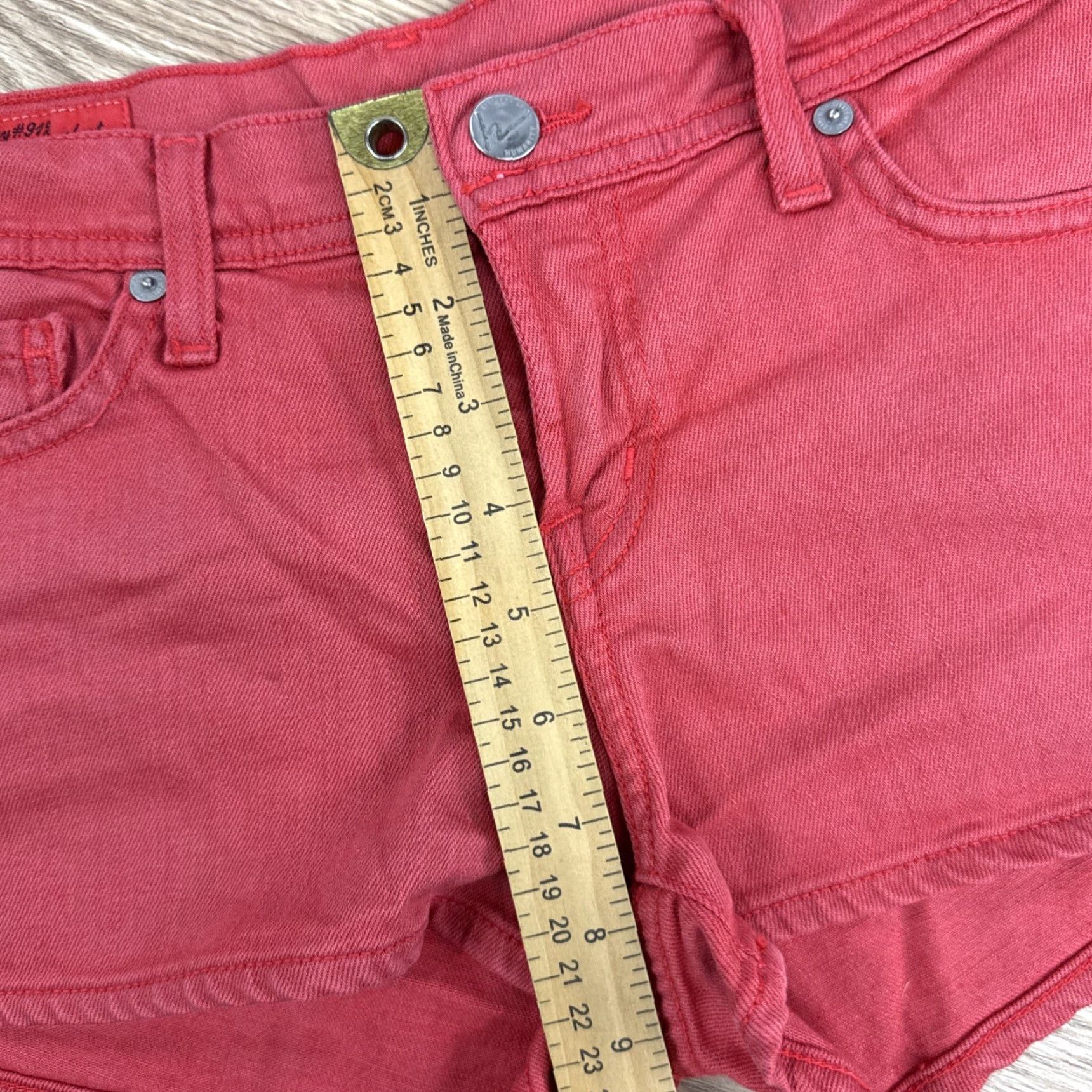 Citizens Of Humanity VINTAGE Citizens of Humanity Womens Jerome Dahan Skull Bunny #912 Stretch Shorts Sz 29 Pink Boyfriend Low Rise Regular Inseam 1.5" Womens Size 29" - 7 Thumbnail