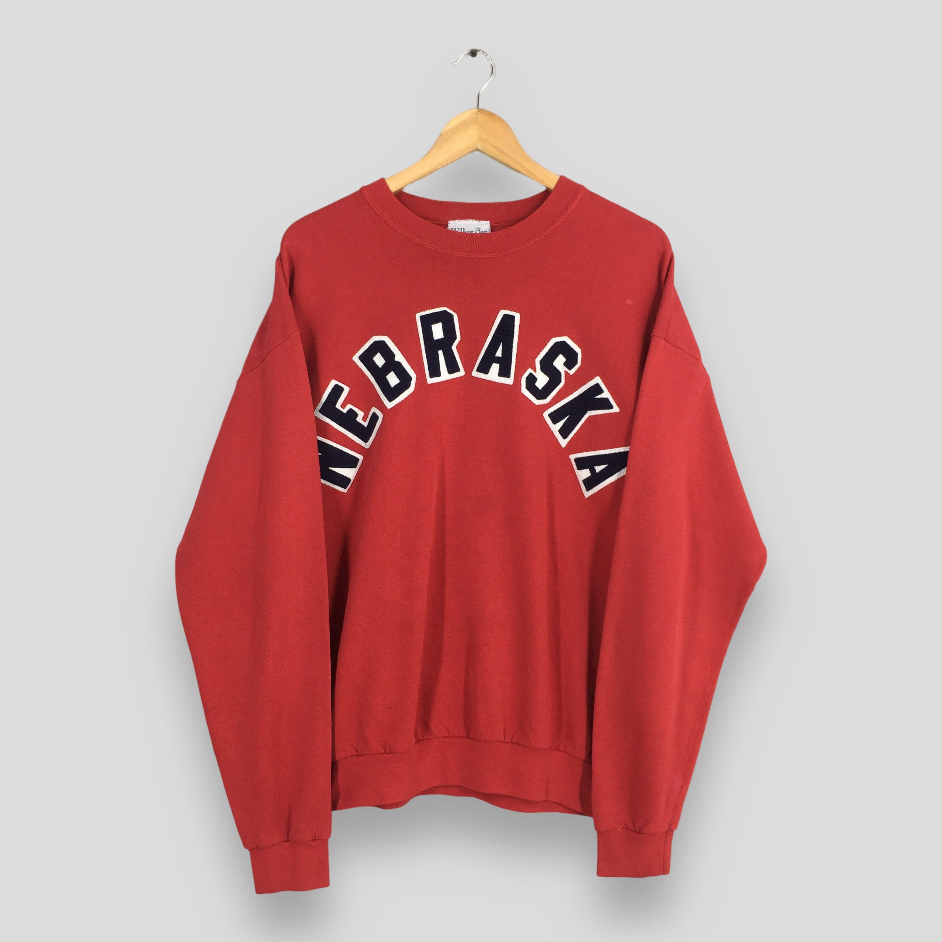 Vintage Vintage 90's Nebraska State Red Sweatshirts XLarge Size US XL / EU 56 / 4 - 1 Thumbnail