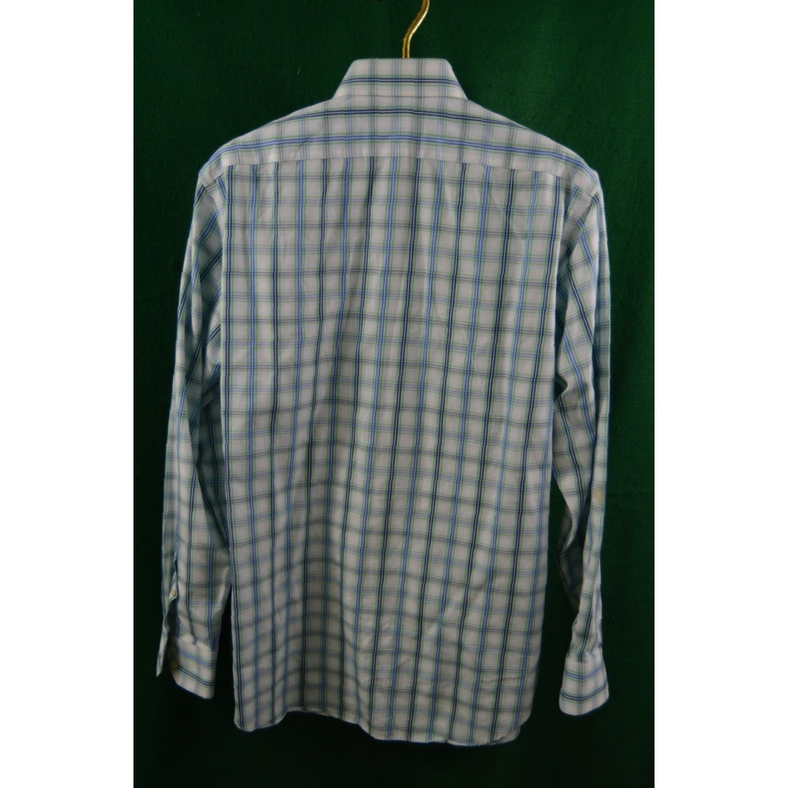 Banana Republic Banana Republic Shirt Men L/S Plaid Blue Green Slim Fit SZ L Button-Up Size US L / EU 52-54 / 3 - 2 Thumbnail
