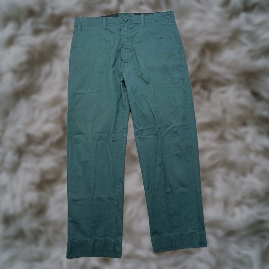 Vintage VINTAGE Chino Pants Mens 36x29 Workwear Zip Fly USA Made Green Talon Size US 36 / EU 52 - 1 Thumbnail