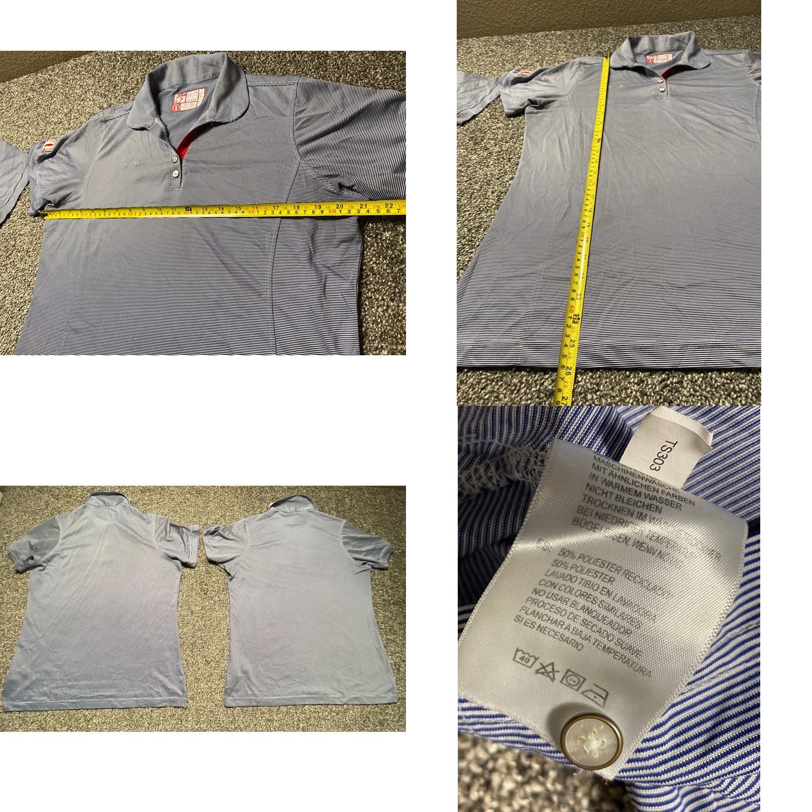 Vintage CHICKFILA Shirts Employee LOT OF 2 Gray Striped Womens Polo Uniform Oobe Large Size L / US 10 / IT 46 - 8 Thumbnail