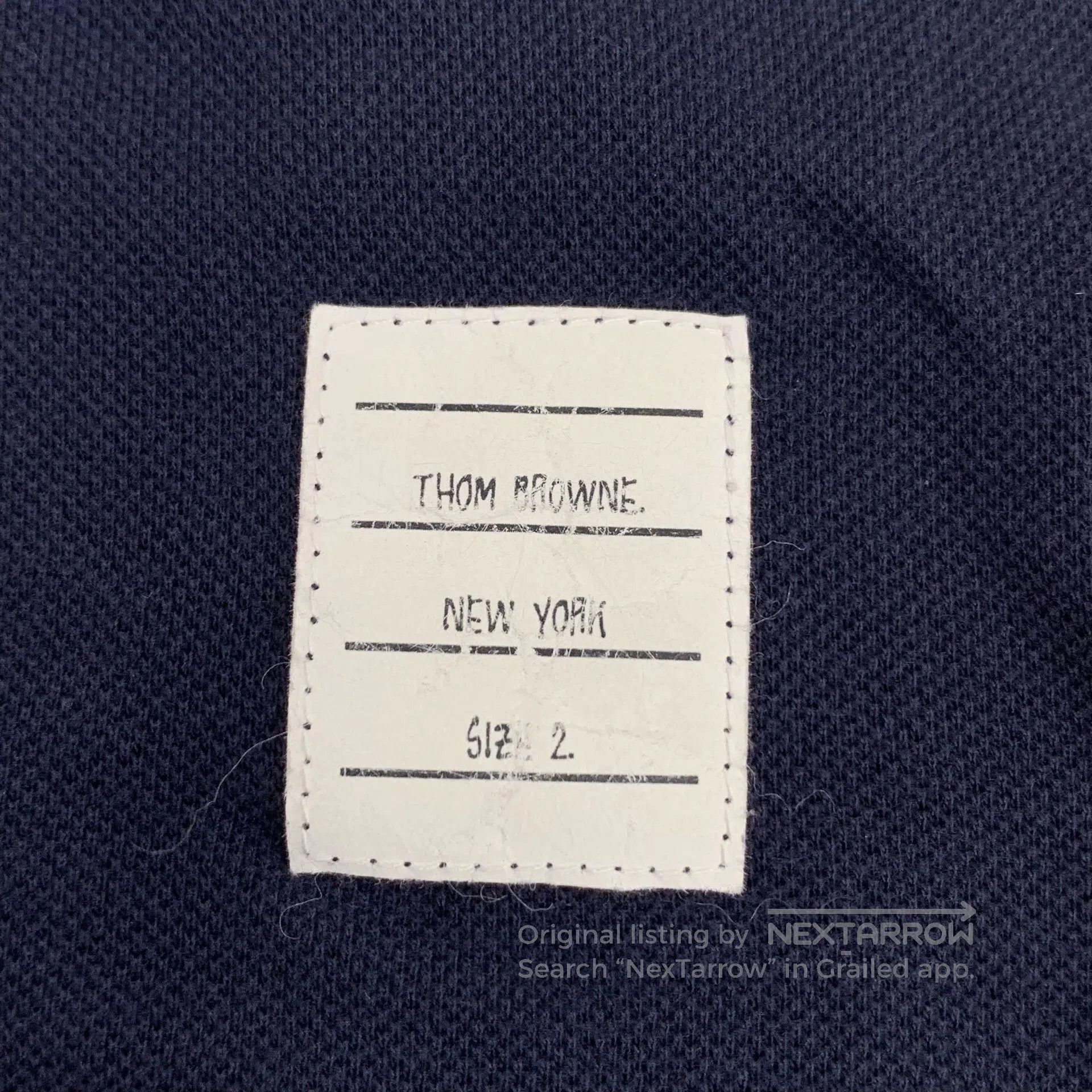 Thom Browne Thom Browne Navy Blue Striped Cotton Round Neck Short Slee Size US M / EU 48-50 / 2 - 5 Thumbnail