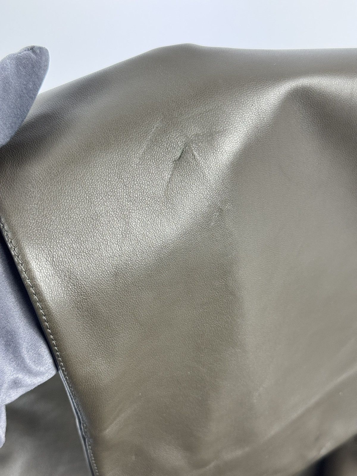 Bottega Veneta KHAKI NAPPA LEATHER PANTS Size US 34 / EU 50 - 5 Thumbnail