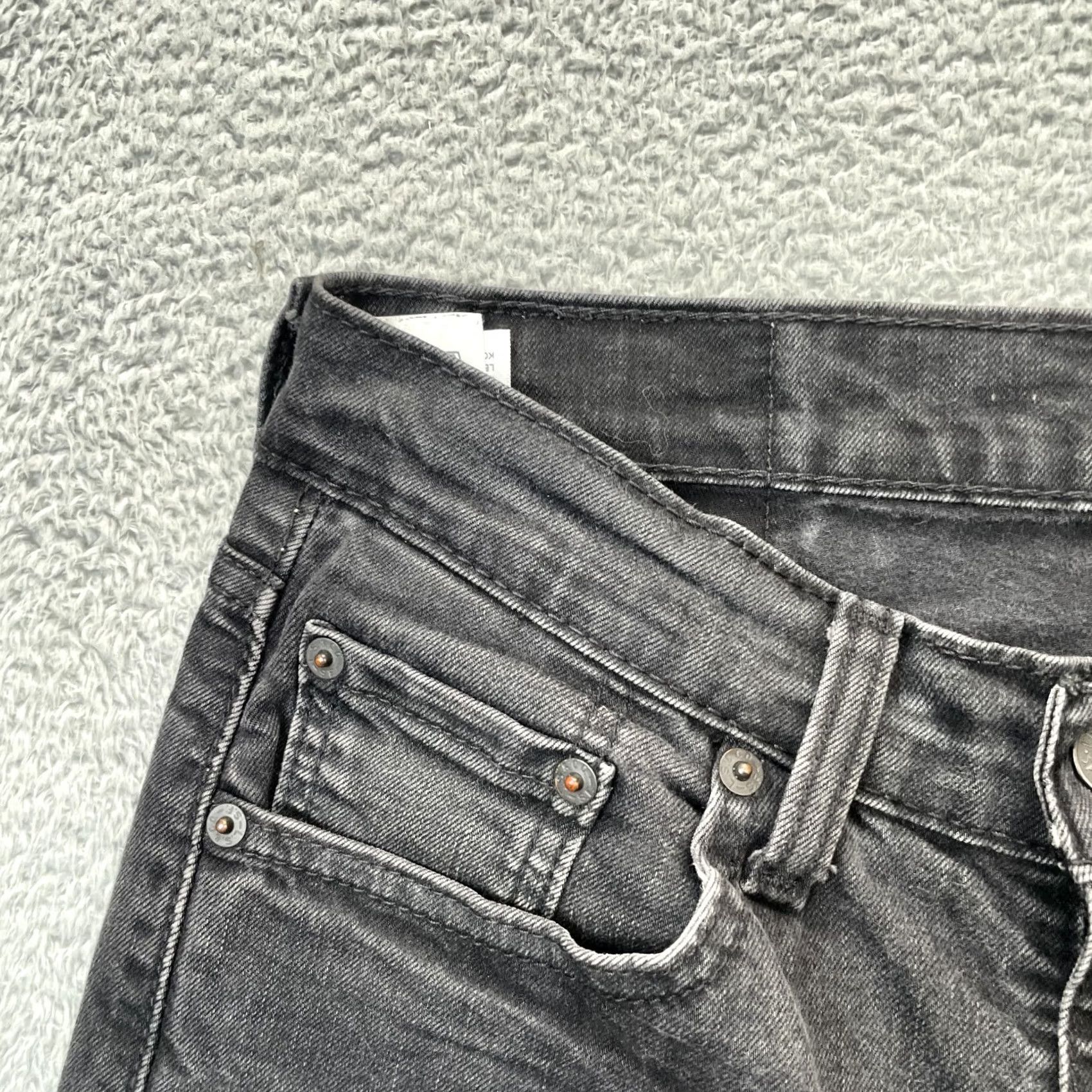 Levi's Levi's Jeans 512 Mens 30x29 Denim Black Skinny Stretch Logo 5-Pocket Regular Fit, Cotton Polyester Denim Jeans Men Size US 30 / EU 46 - 6 Thumbnail