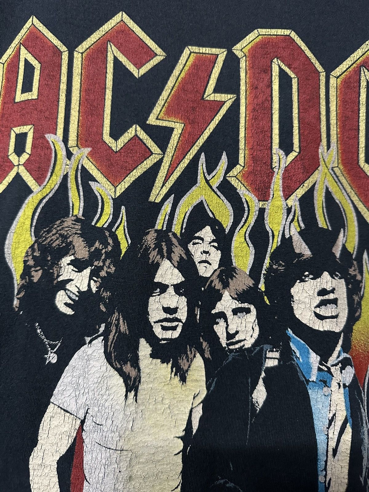 Band Tees × Vintage Vintage 1979 ACDC World Tour Long Beach Arena Faded Tee Size US XL / EU 56 / 4 - 4 Thumbnail