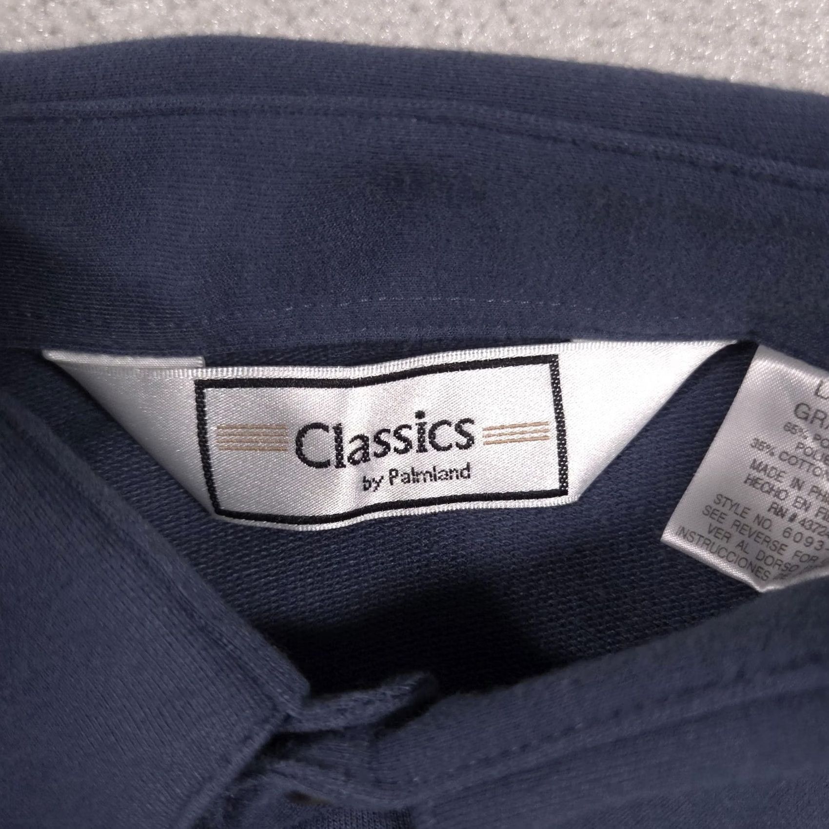 Vintage Classics by Palmland Sweater Mens Large Blue Collared Knit Pullover Long Sleeve Size US L / EU 52-54 / 3 - 5 Thumbnail