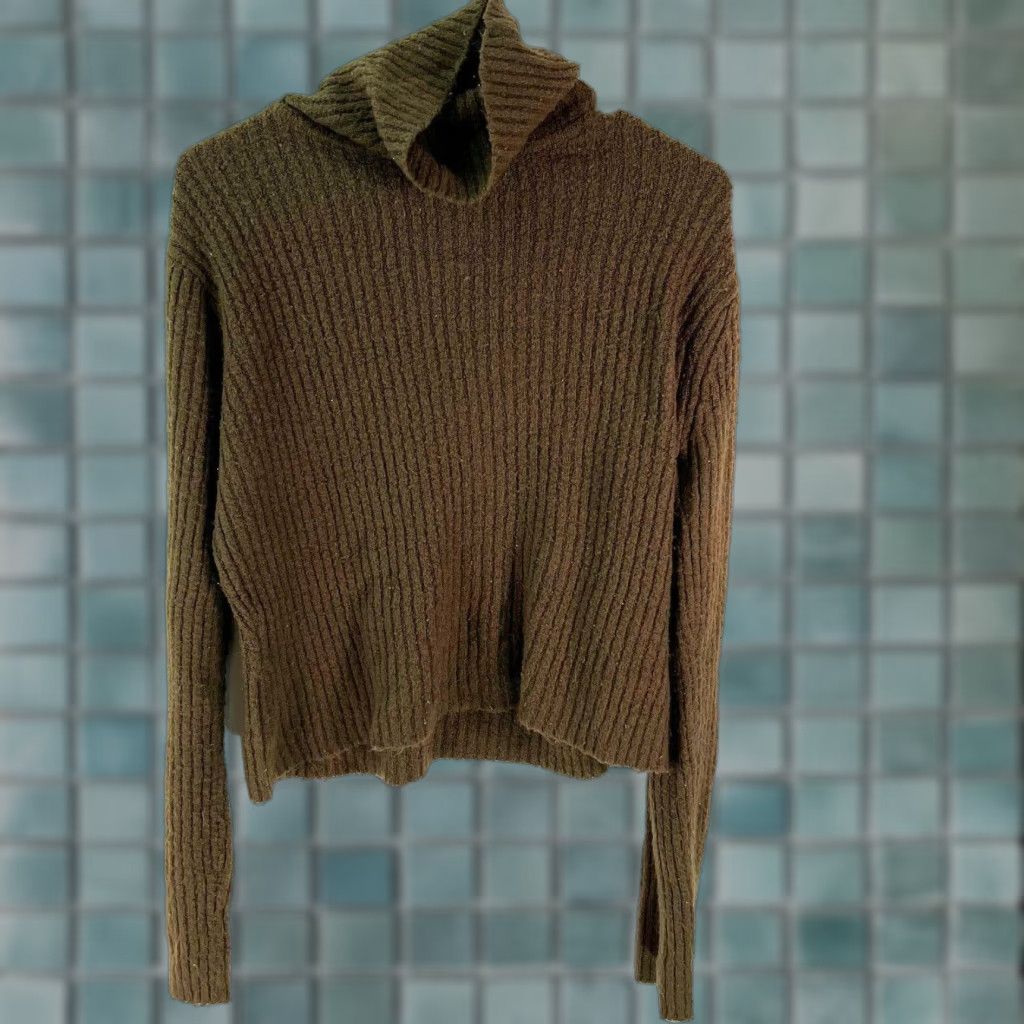 Vintage Say What Turtle Neck Sweater Women Brown L Pullover Knit Long Sleeve Casual Vintage No Size L / US 10 / IT 46 - 1 Thumbnail