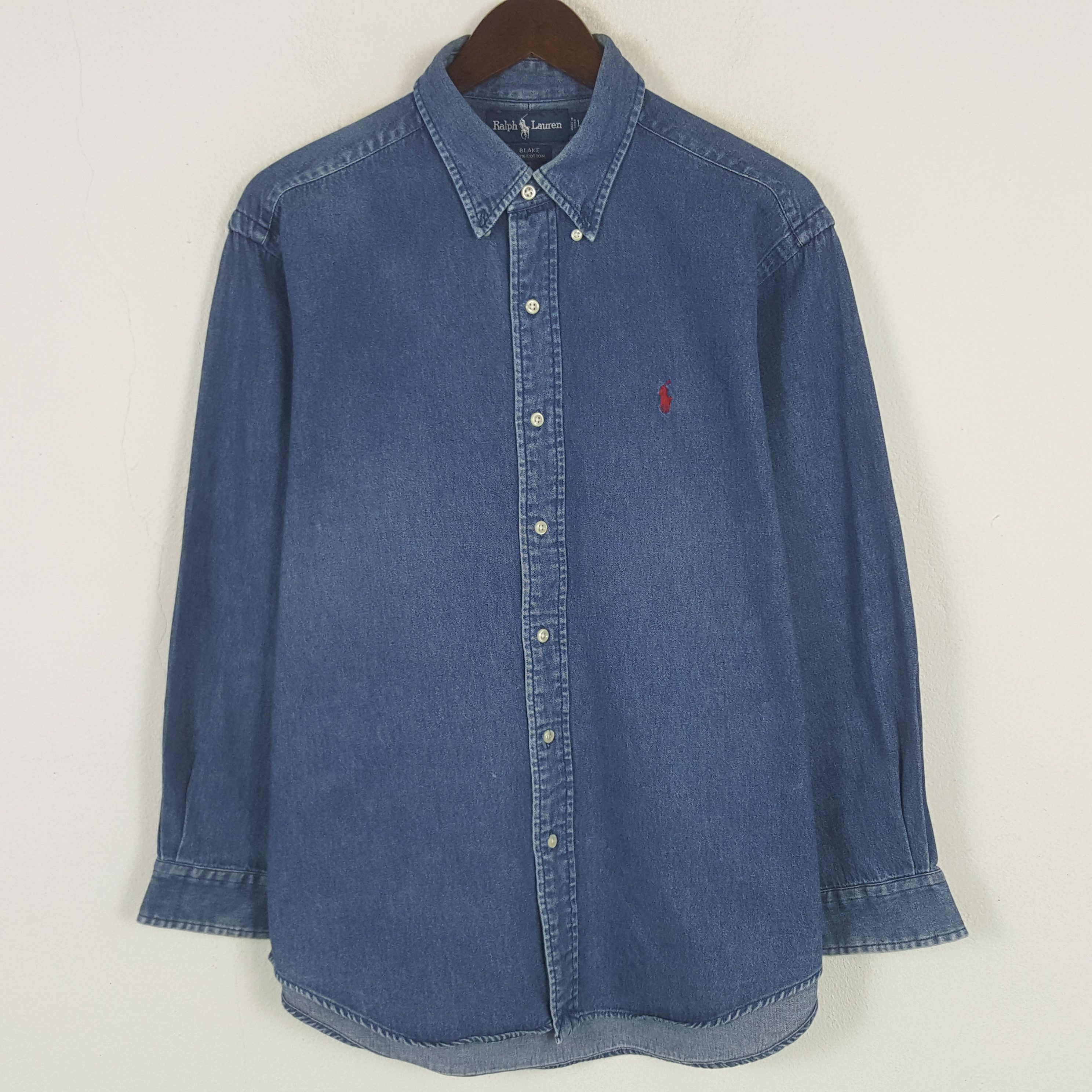 Polo Ralph Lauren × Ralph Lauren × Vintage Vintage Ralph Lauren Denim Button Up Shirt Size US L / EU 52-54 / 3 - 1 Thumbnail