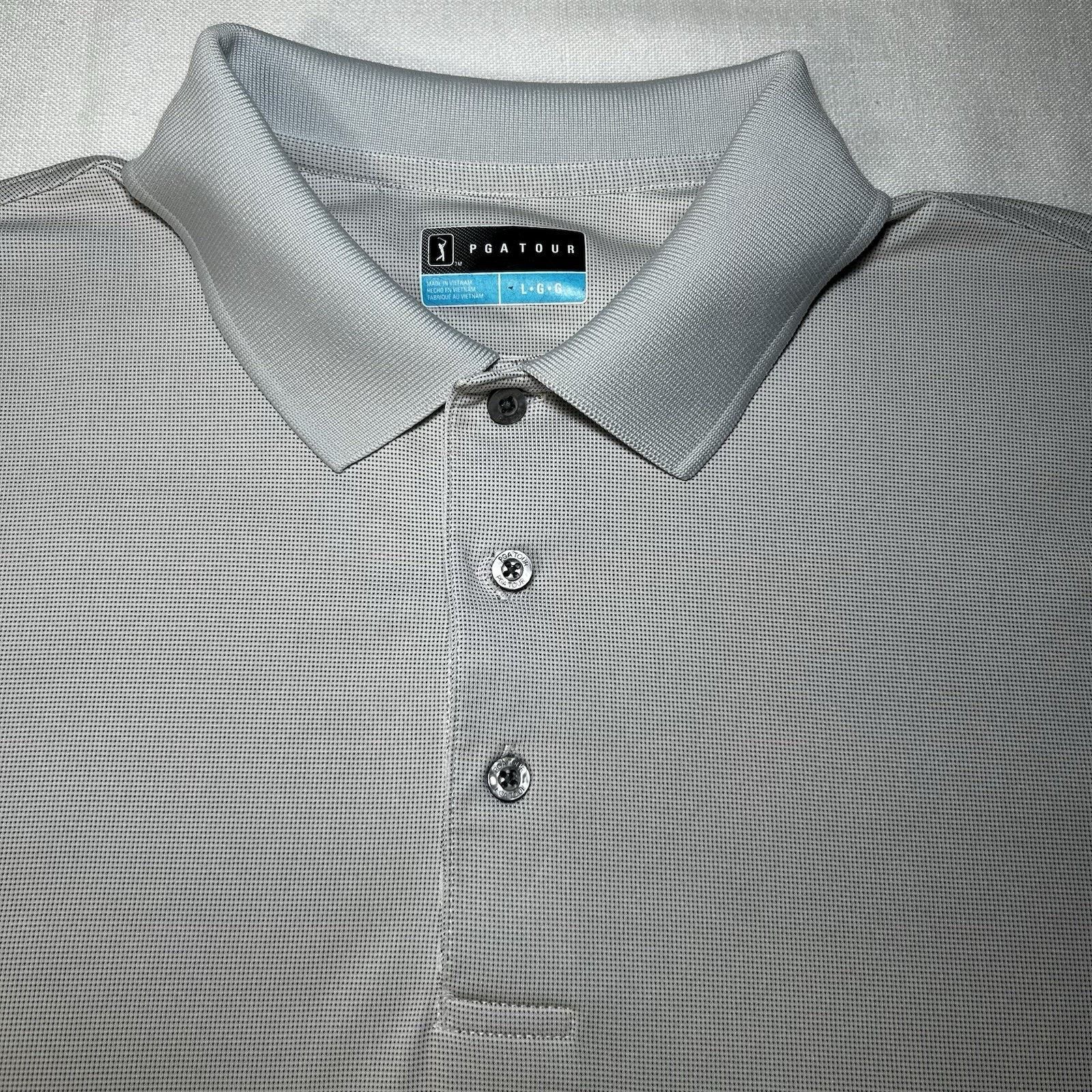 PGA Tour PGA Tour Mens Airflux Gray Polo Golf Shirt Casual - Large Size US L / EU 52-54 / 3 - 2 Thumbnail