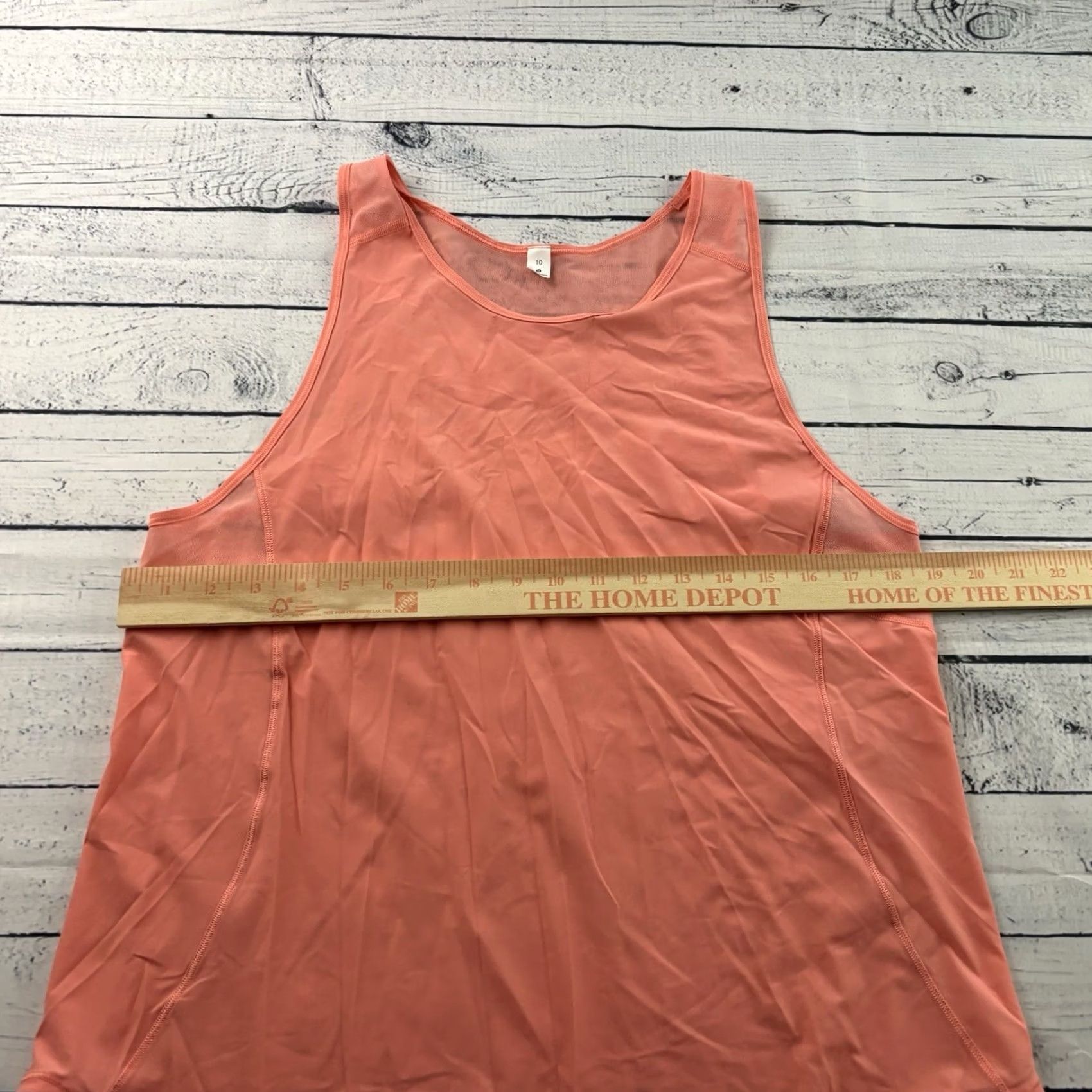 Lululemon Lululemon Sleeveless Athletic Yoga Running Top Women's 10 Peach Tank Shirt, Orange, Activewear, 10, Womens Size L / US 10 / IT 46 - 4 Thumbnail