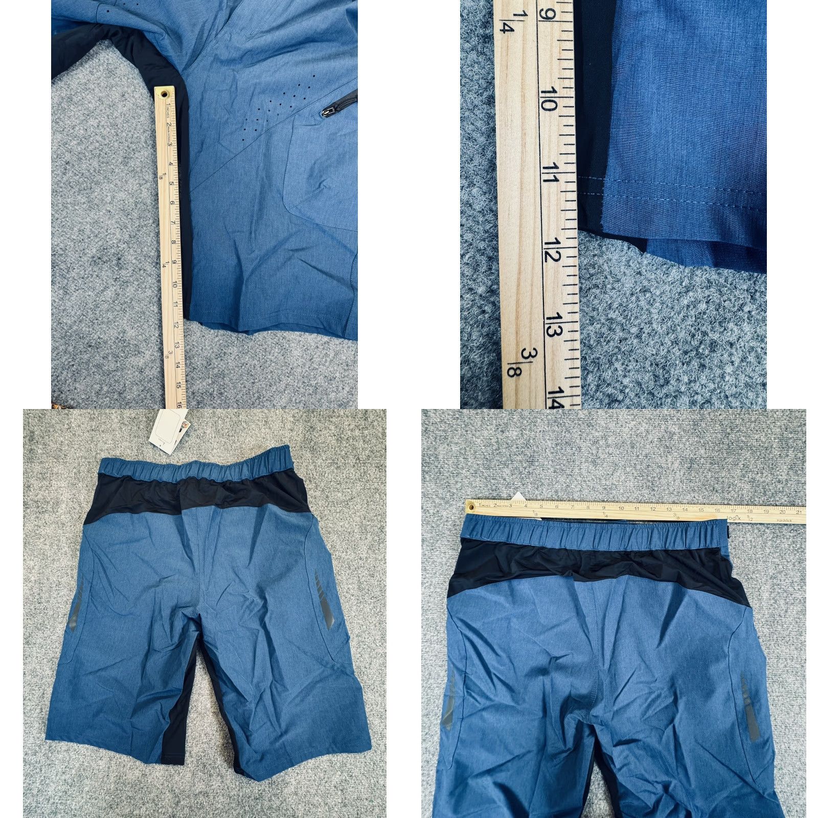 Brandblack Priessei Mens XL Cargo Adventure Shorts Vented Adjustable Stretch Blue and Black Cargo, Quick Dry, Outdoor, Sports, Travel Size US 36 / EU 52 - 9 Thumbnail