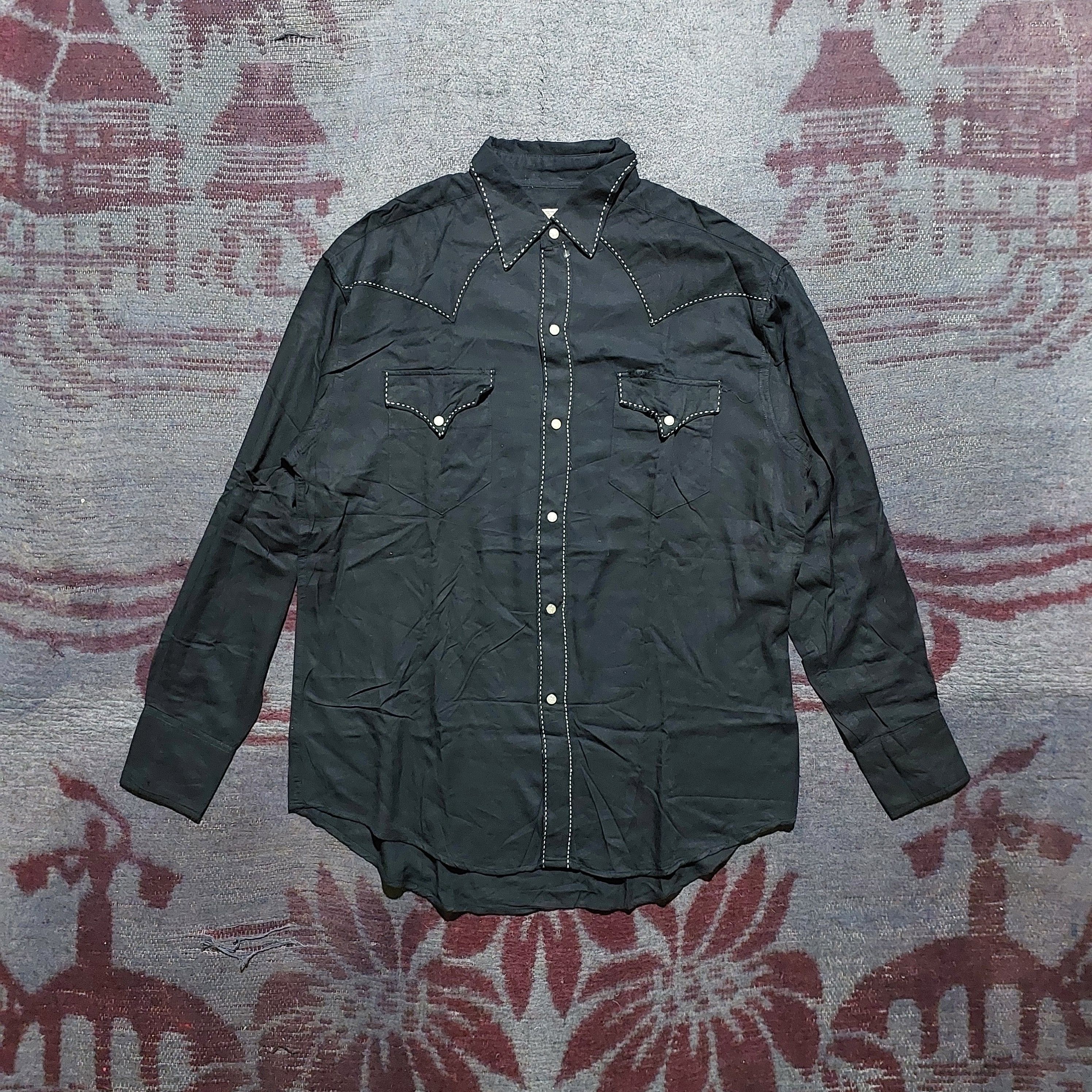 Sugar Cane Sugar Cane pearl buttons Black Western shirt Size US L / EU 52-54 / 3 - 1 Thumbnail