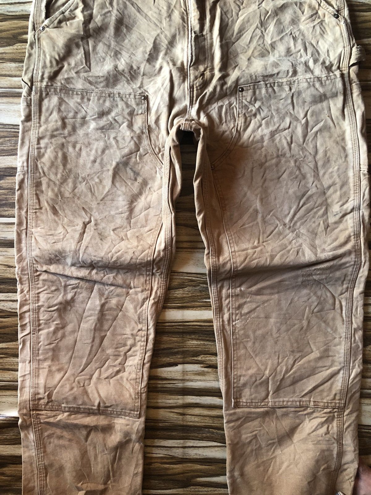 Carhartt Carhartt Double knee Faded Tan Dirty Carpenter Pants Size US 40 / EU 56 - 3 Thumbnail