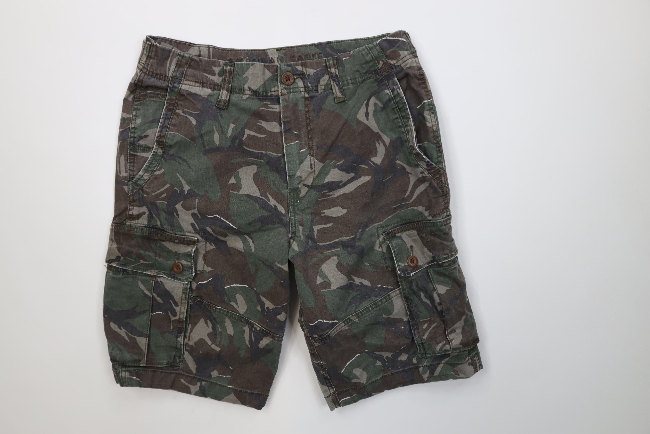 American Eagle Outfitters Vintage Y2K American Eagle Outfitters Heavy Cargo Shorts Size US 33 - 1 Thumbnail