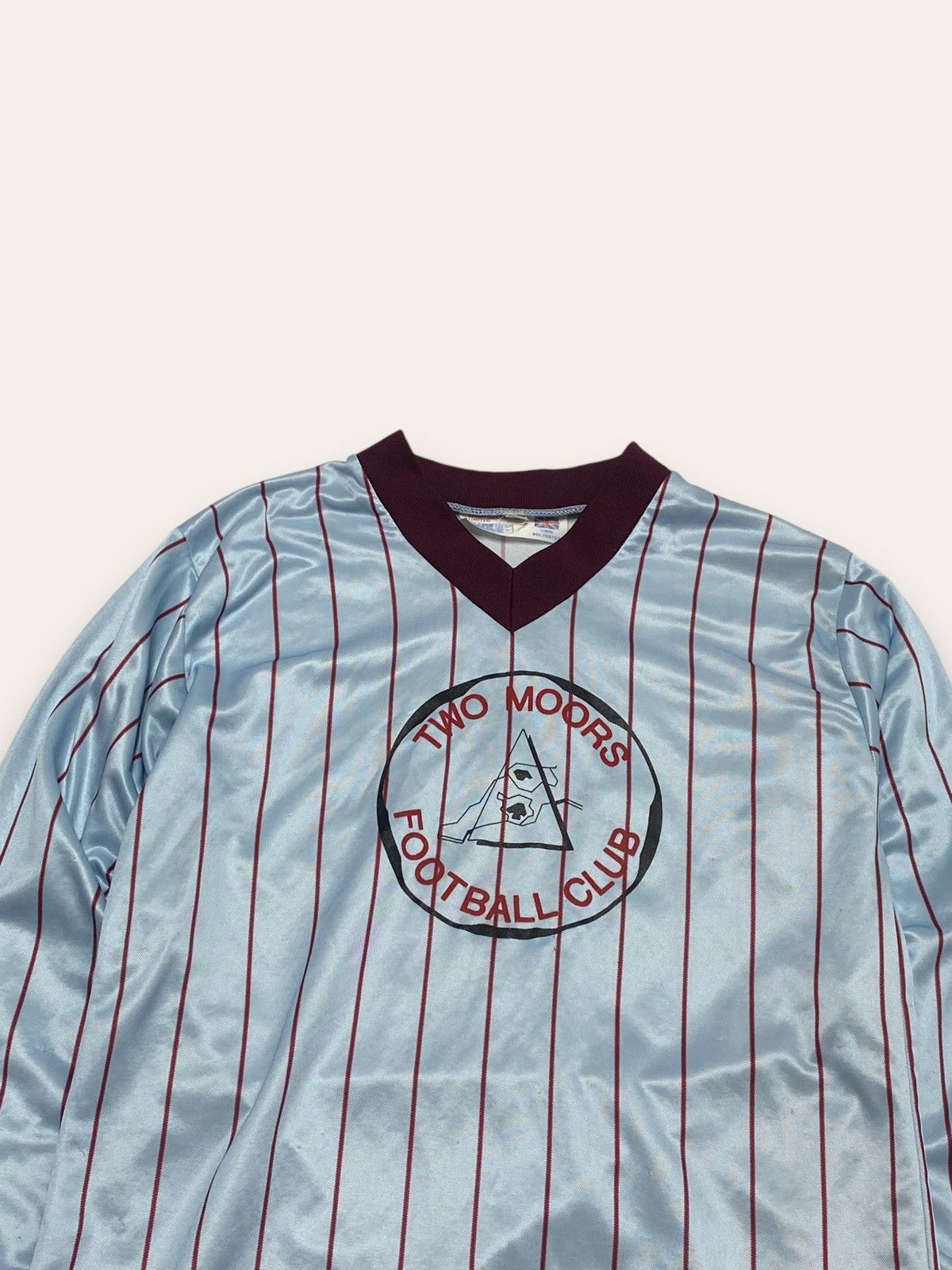 Vintage 90s Vintage TWO MOORS FC Striped Match Worn Jersey N12 Size US S / EU 44-46 / 1 - 3 Thumbnail