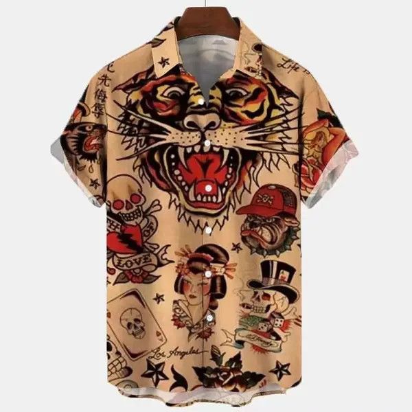 VIBE Novelty Hip Hop Loose Polo Shirt Size US L / EU 52-54 / 3 - 3 Thumbnail