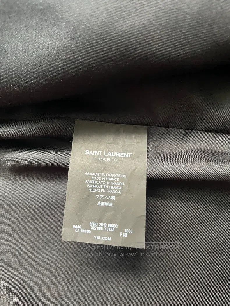 Saint Laurent Paris Saint Laurent Paris Black Scale Pattern Cardigan Size S / US 4 / IT 40 - 4 Thumbnail