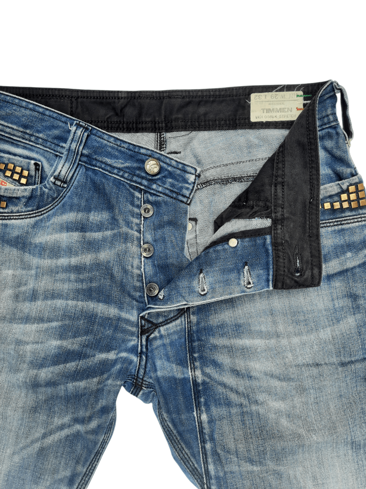 Diesel "DIESEL" distressed denim Size US 29 - 3 Thumbnail