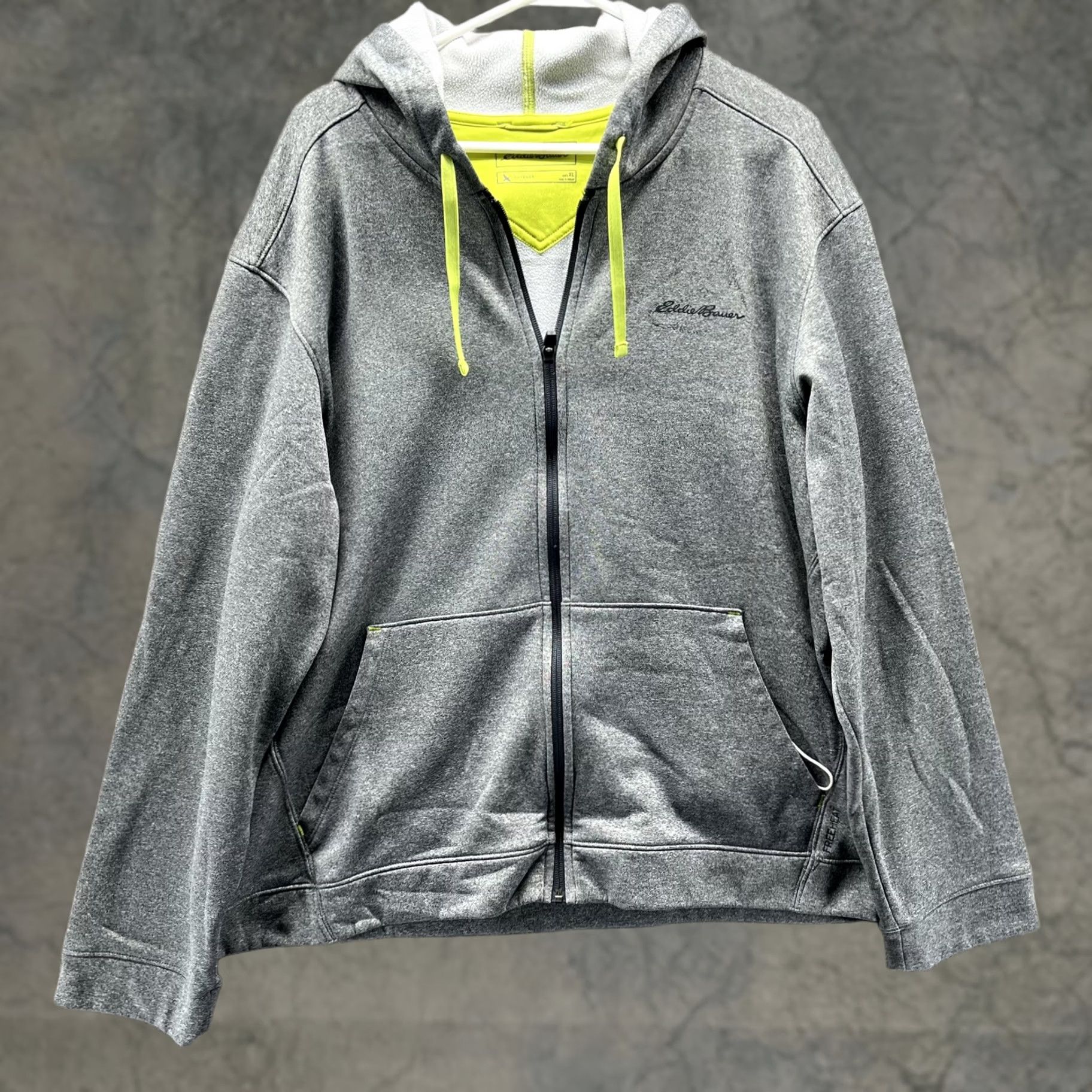 Eddie Bauer Eddie Bauer Hoodie Mens XL Gray Full Zip Fleece Sweatshirt Logo Size US XL / EU 56 / 4 - 1 Thumbnail