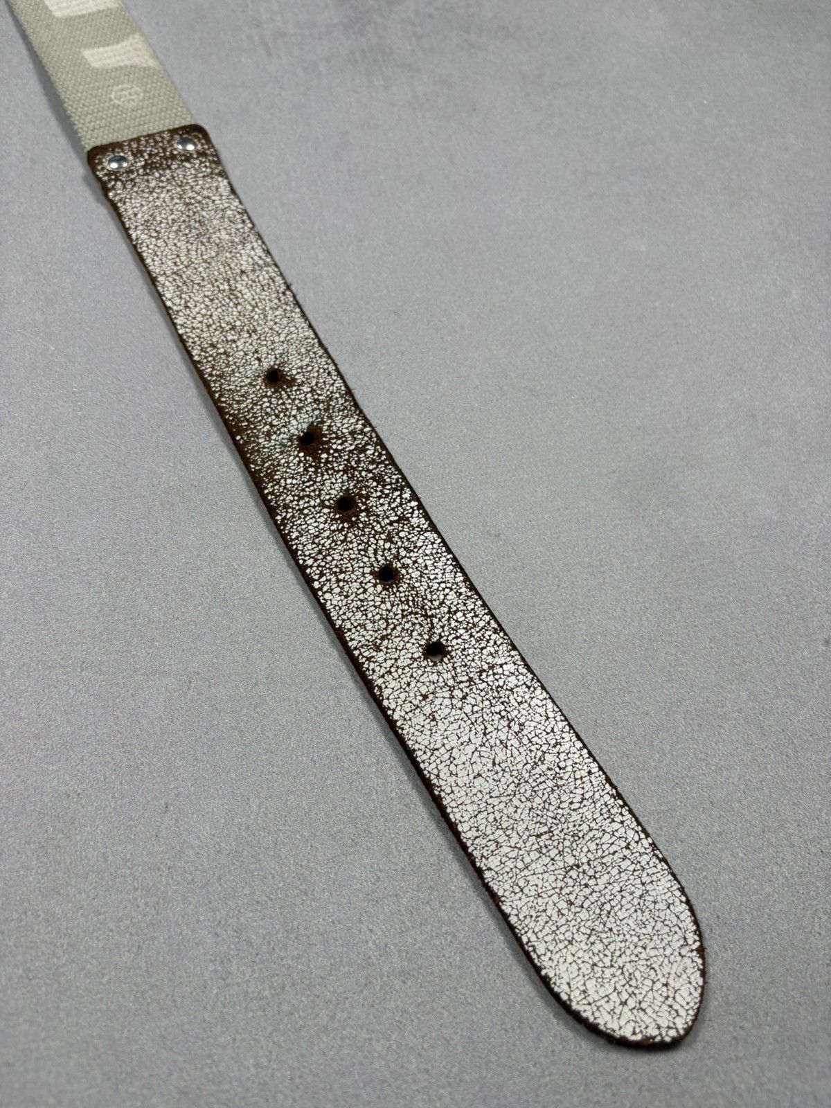 Miss Sixty Miss Sixty Italy Distressed Crackle Leather Canvas Belt Y2K Size ONE SIZE - 10 Thumbnail