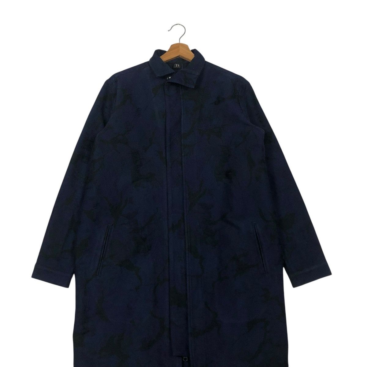 Yohji Yamamoto 🔥VINTAGE Y’S YOHJI YAMAMOTO LONG JACKET DENIM FLORAL Size US M / EU 48-50 / 2 - 6 Thumbnail