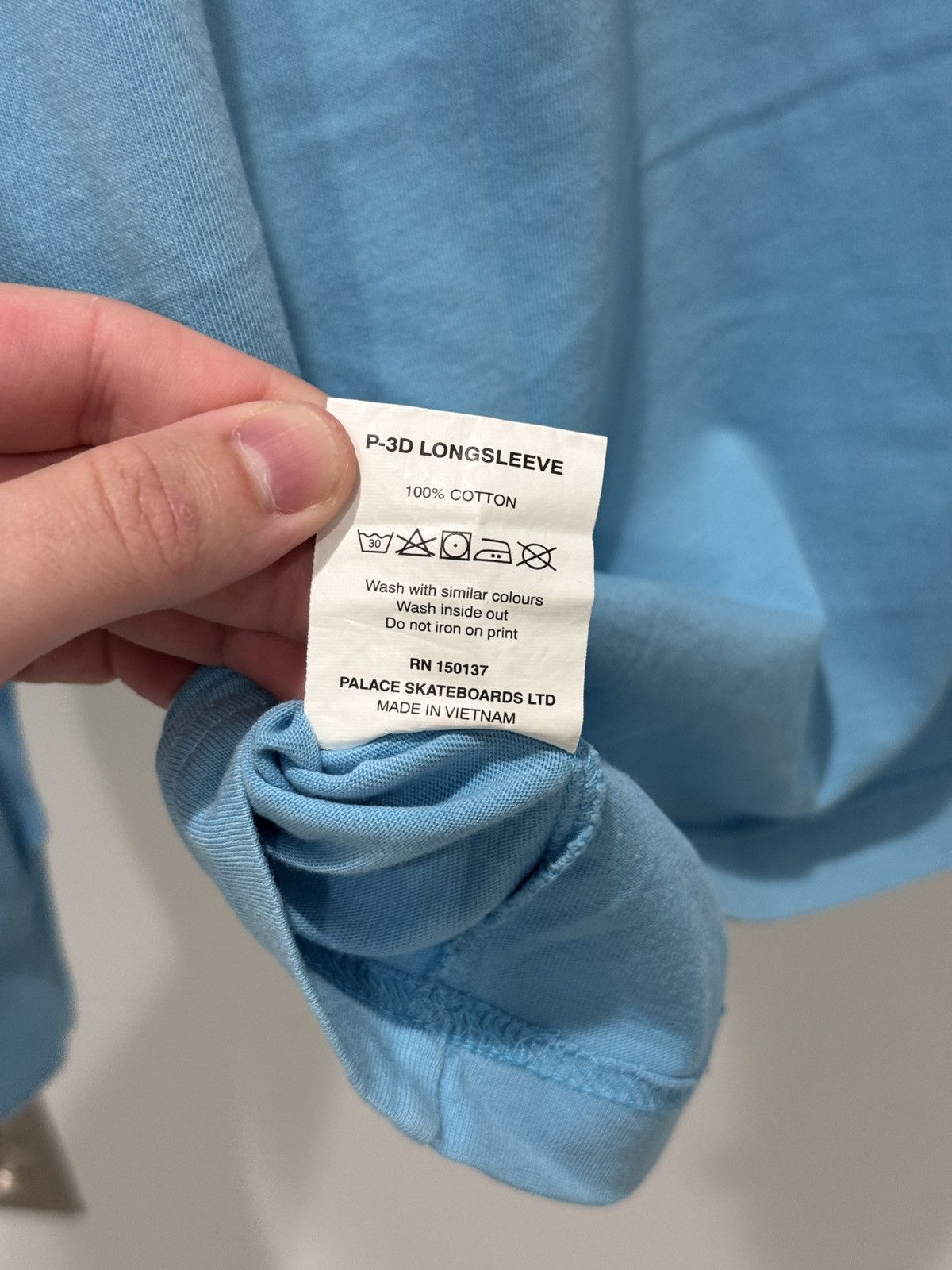 Palace Palace P-3D Triangle Aqua Blue LS Tee T Shirt Size L Size US L / EU 52-54 / 3 - 9 Thumbnail