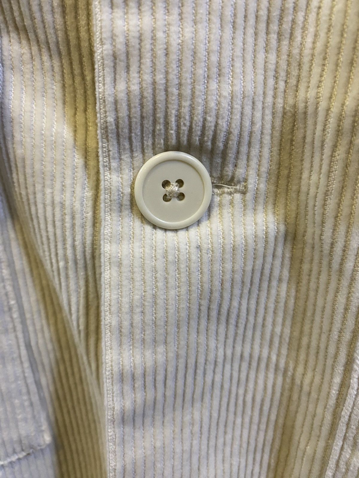GU GU Corduroy Overshirt Jacket Cream Beige Size US L / EU 52-54 / 3 - 5 Thumbnail