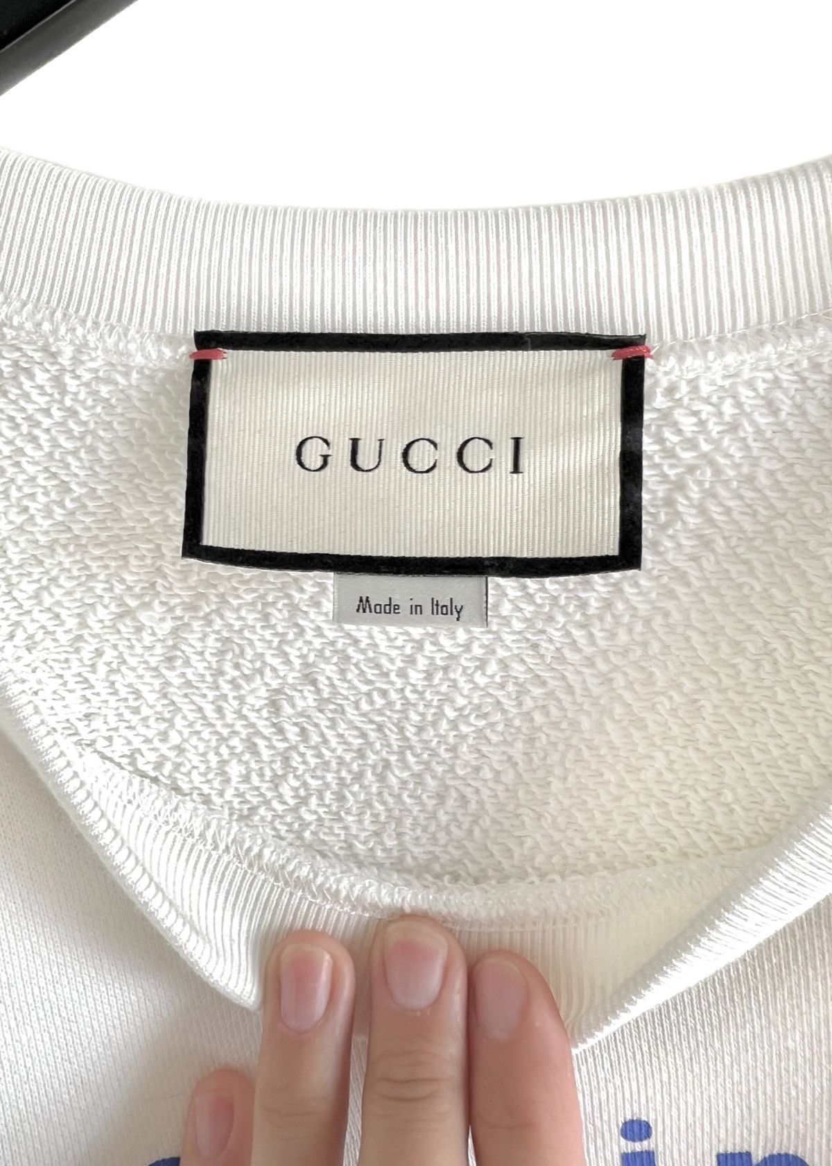 Gucci Gucci Ivory Original Gucci Bear Embroidered Sweatshirt Size L / US 10 / IT 46 - 4 Thumbnail