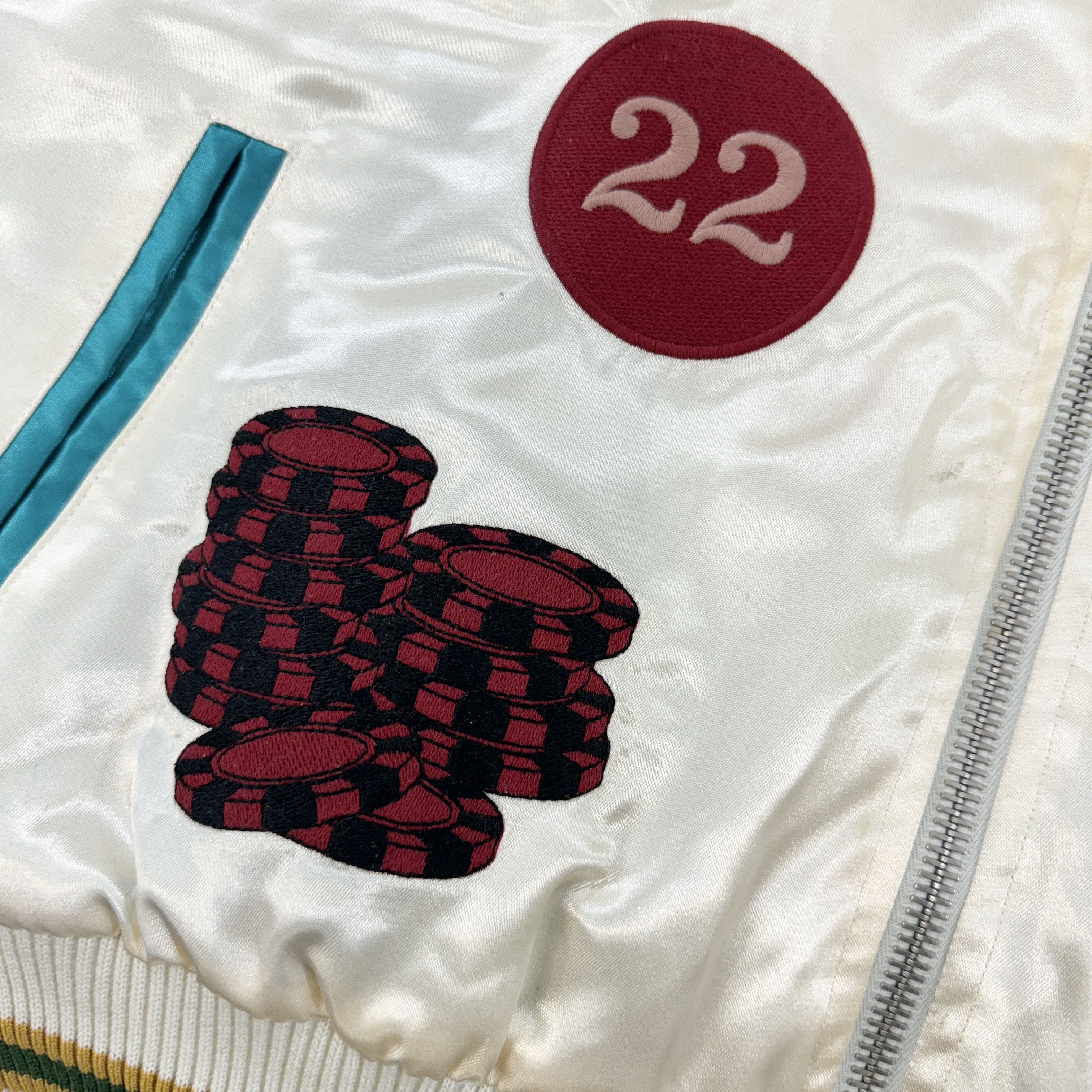 Rhude Rhude Smoking Bomber Jacket In White & Multi RRP £1620 Size US S / EU 44-46 / 1 - 5 Thumbnail