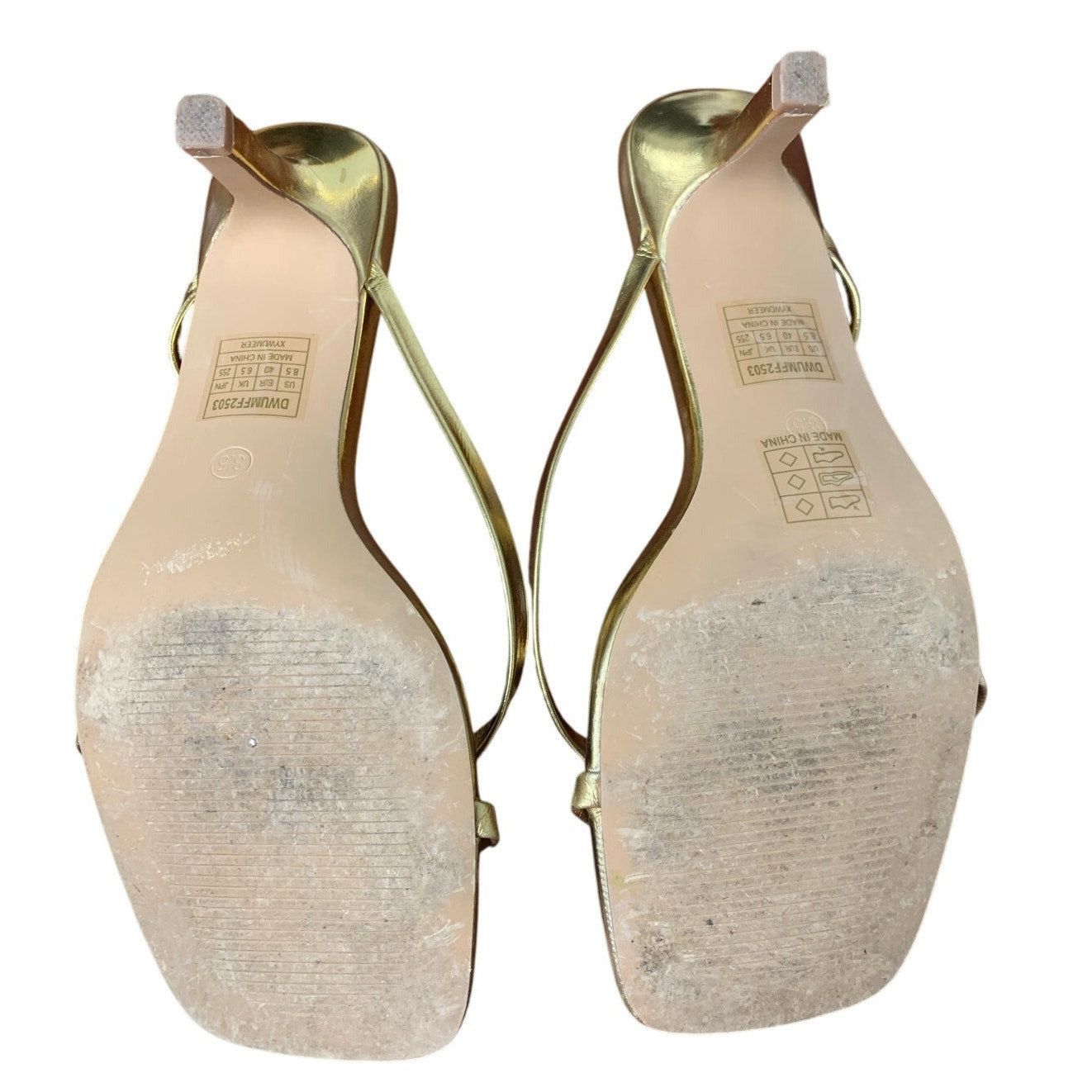 Other Dream Pairs Women's 8.5 Gold Open Toe Thong Heels Sandals Size US 8.5 / IT 38.5 - 6 Thumbnail