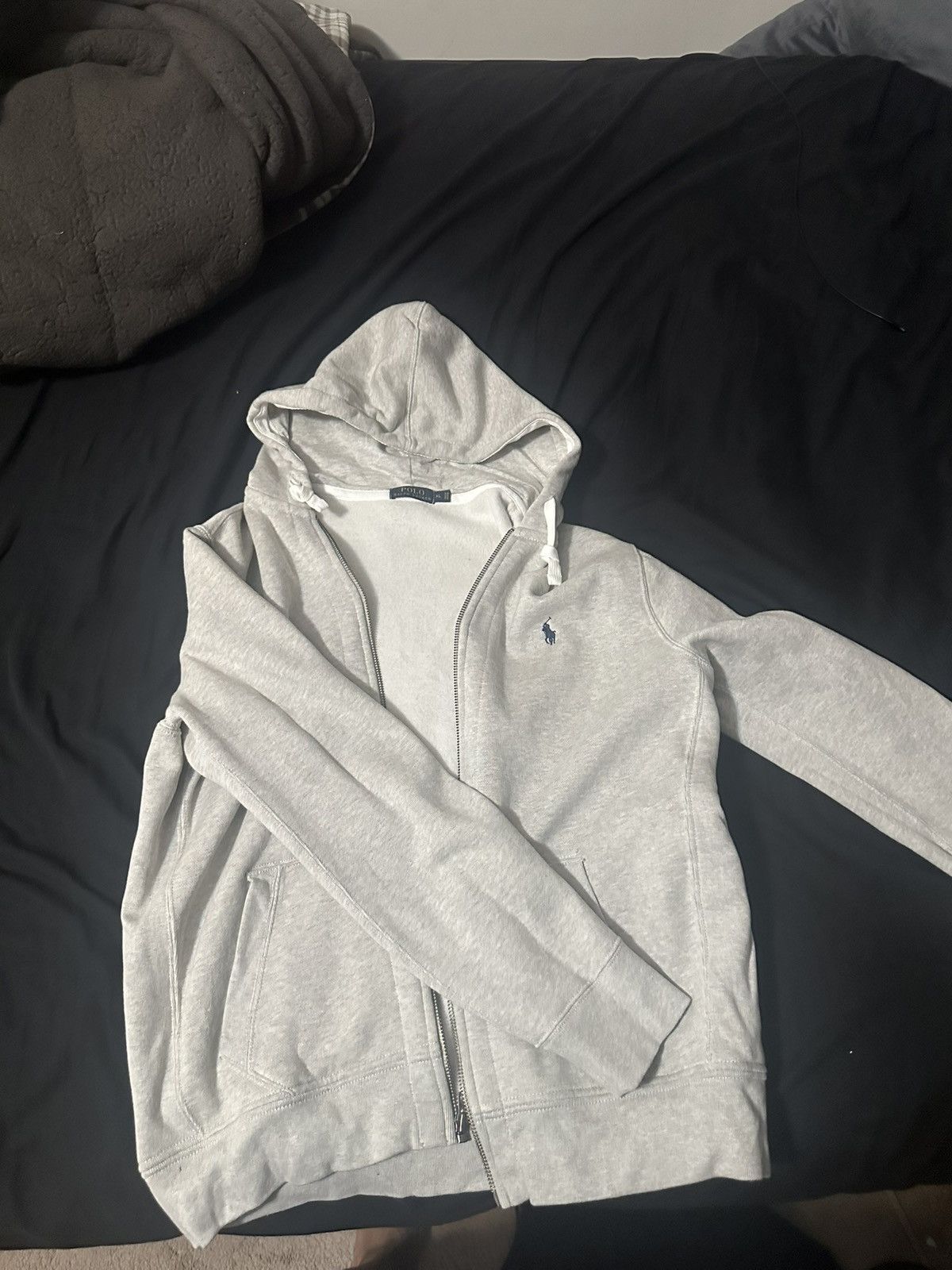 Polo Ralph Lauren × Ralph Lauren × Vintage Ralph Lauren Gray Polo Hoodie Size US XL / EU 56 / 4 - 2 Thumbnail