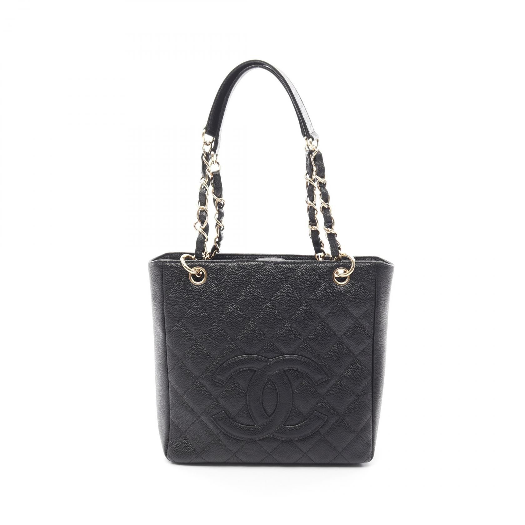 Chanel Chanel Matelasse Pst Caviar Skin Tote Bag Leather Tote Bag A20994 in Black, Women's