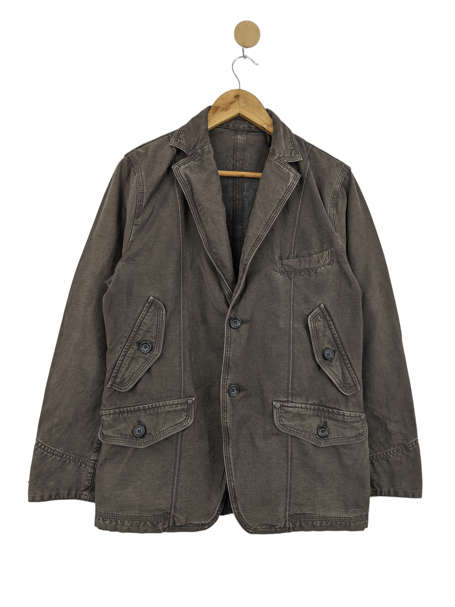 Japanese Brand Vintage Japanese Brand Multi Pocket Blazer Jacket MJ0121Z Size US M / EU 48-50 / 2 - 1 Thumbnail