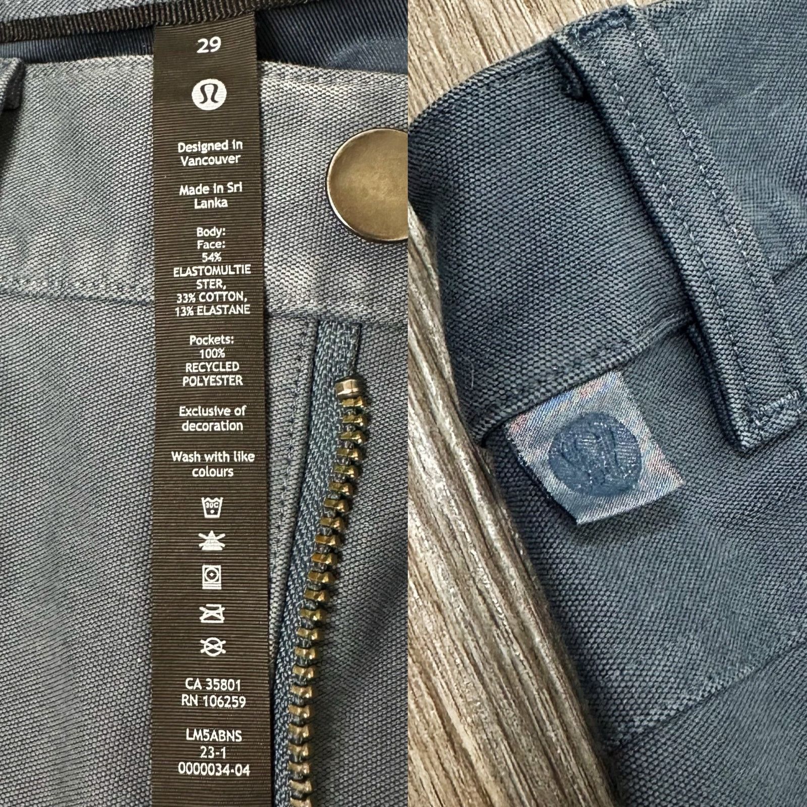 Lululemon Lululemon ABC Classic-Fit 5 Pocket Pants Size 29 Oil Grey Size US 29 - 3 Thumbnail