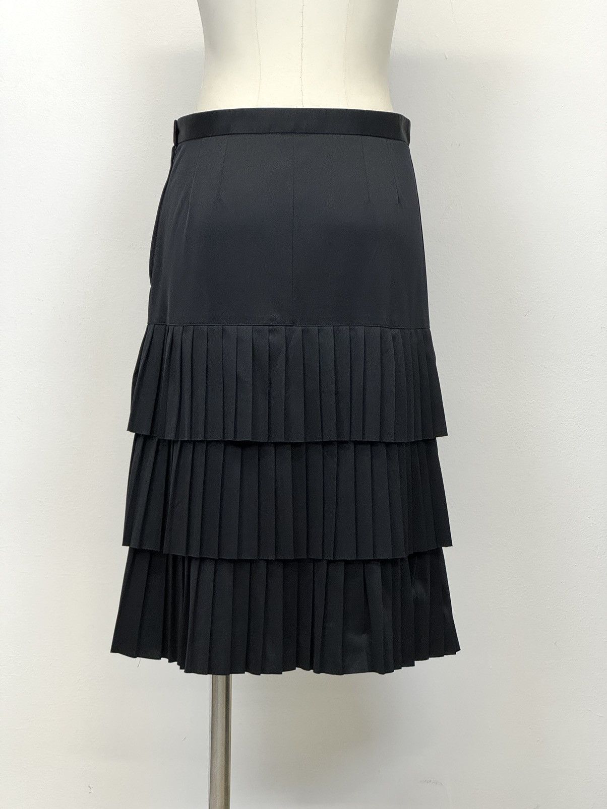 Comme des Garcons × Junya Watanabe 1998 Junya Watanabe ruffled layered black midi skirt Size 29" - 3 Thumbnail