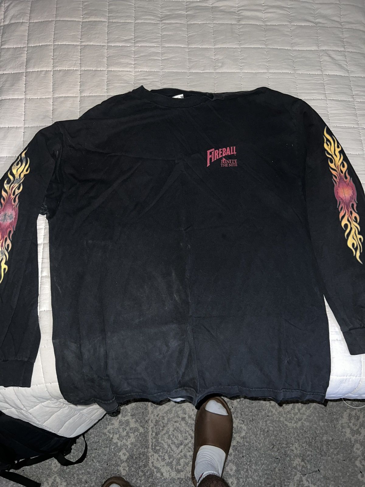 Vintage Fireball Longsleeve tee Size US XL / EU 56 / 4 - 1 Thumbnail