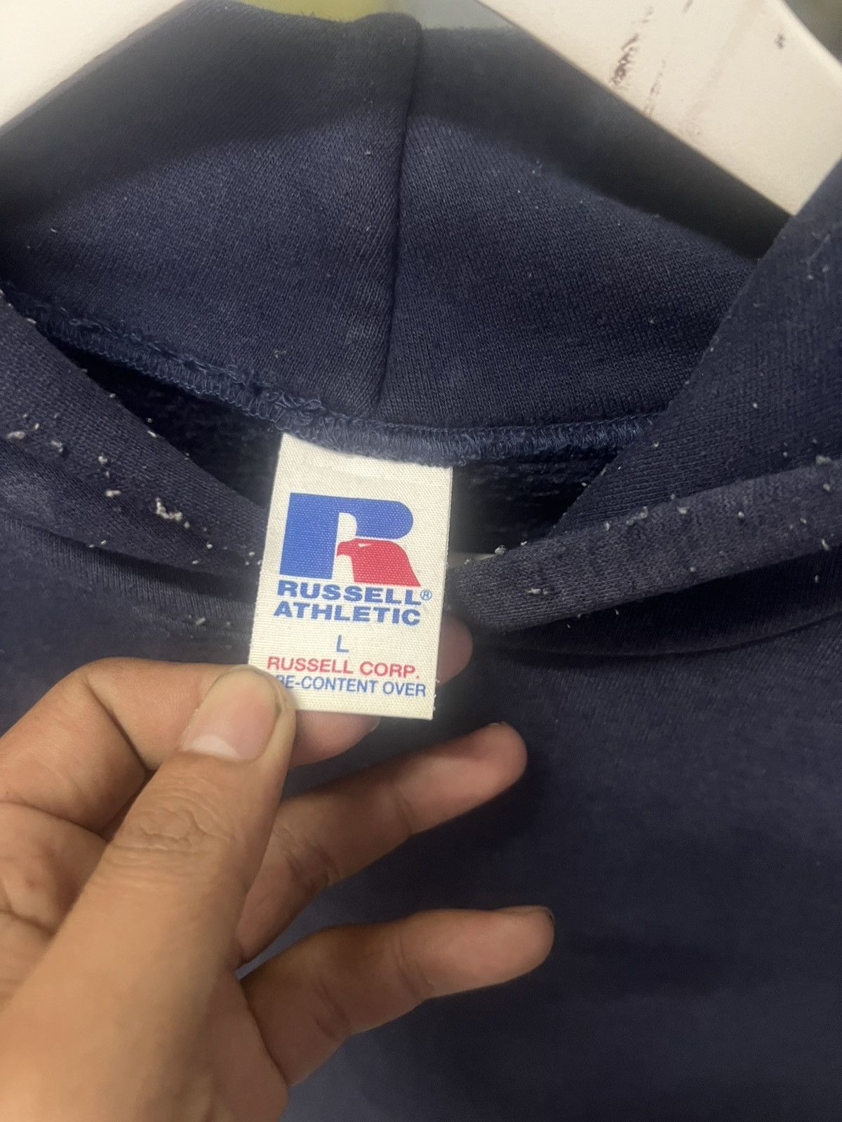 Russell Athletic × Vintage Vintage Russell Athletic Hoodie Size US L / EU 52-54 / 3 - 3 Thumbnail