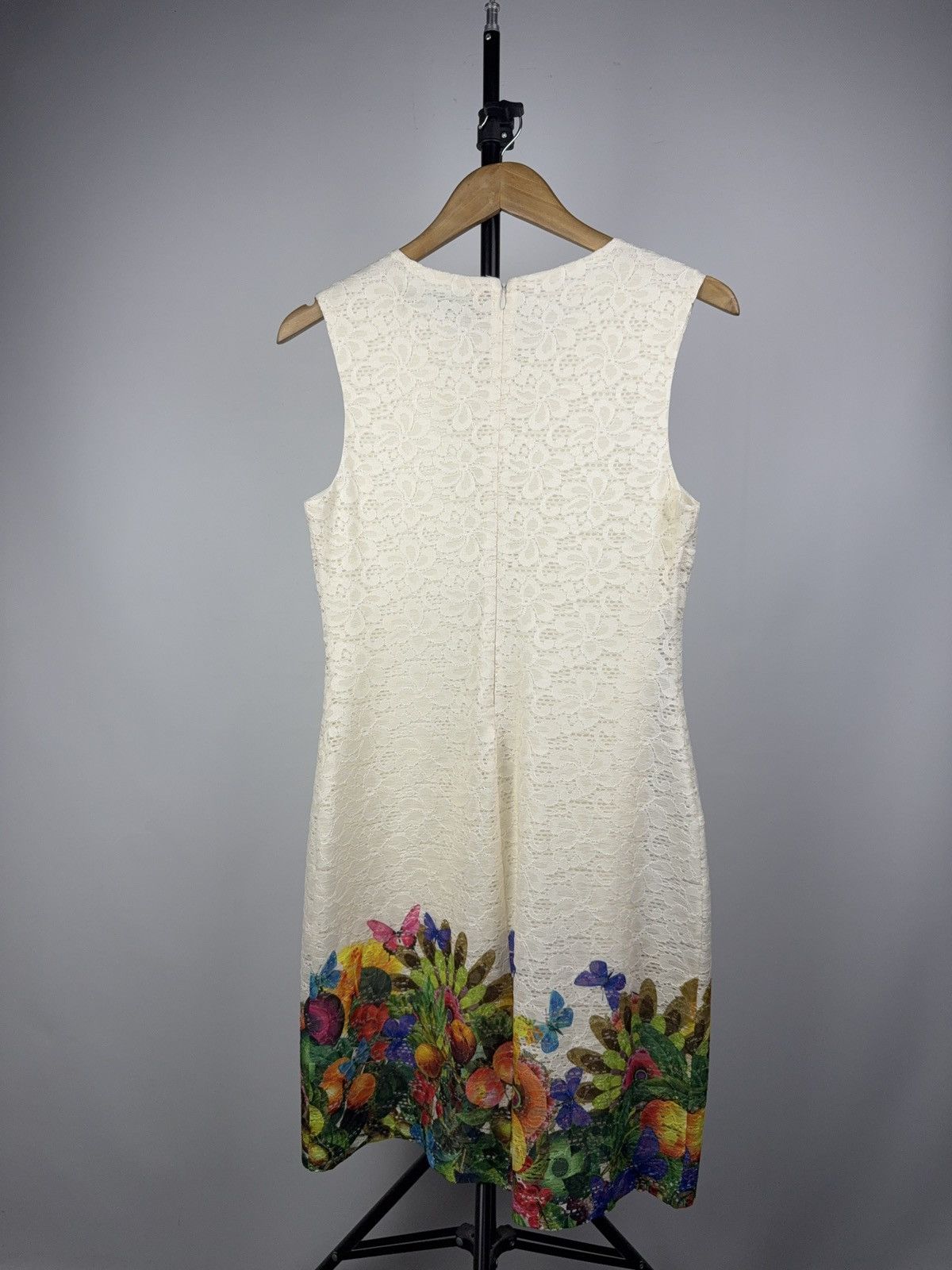 Desigual Retro Y2K Desigual Floral Lace Dress Ivory Boho Art Style 40 Size M / US 6-8 / IT 42-44 - 7 Thumbnail