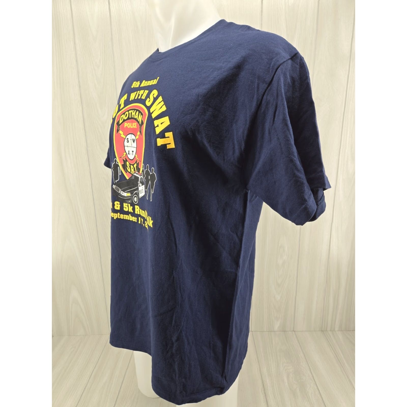 Gildan 2011 Dothan Police Trot With Swat 10K Run Mens T Shirt Blue Size Large Size US L / EU 52-54 / 3 - 3 Thumbnail