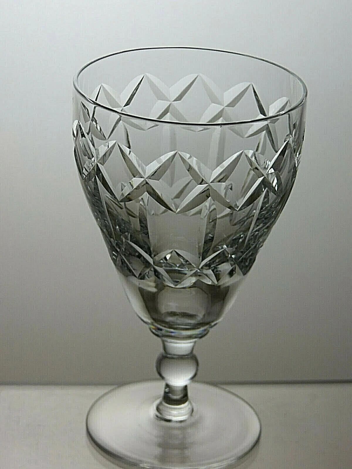 Other Webb Corbett Crystal Cut Glass Set Of 2 Wine Glasses 4 1/2" Size ONE SIZE - 4 Thumbnail