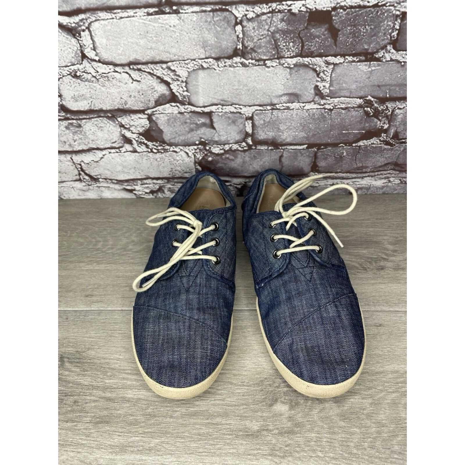 Toms Toms Denim Blue Canvas Lace Up Comfort Casual Sneakers Shoes Size US 9 / EU 42 - 14 Thumbnail