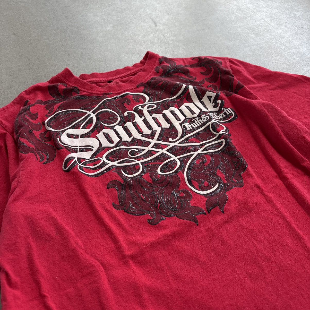 Southpole × Vintage Vintage Y2K Southpole Red XL Shirt Ed Hardy Affliction Style Size US XL / EU 56 / 4 - 3 Thumbnail