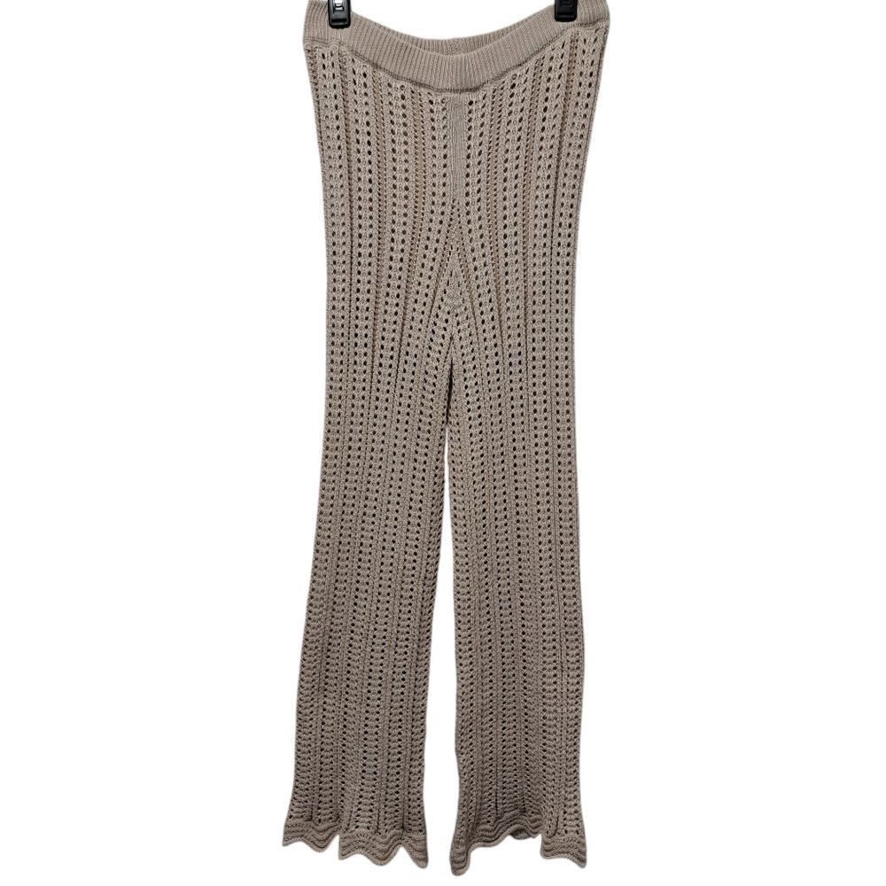 Other Solitaire 2 Piece Set Crochet Boho Knit Top/Pants Cover Up L Size 34" / US 12 / IT 48 - 4 Thumbnail