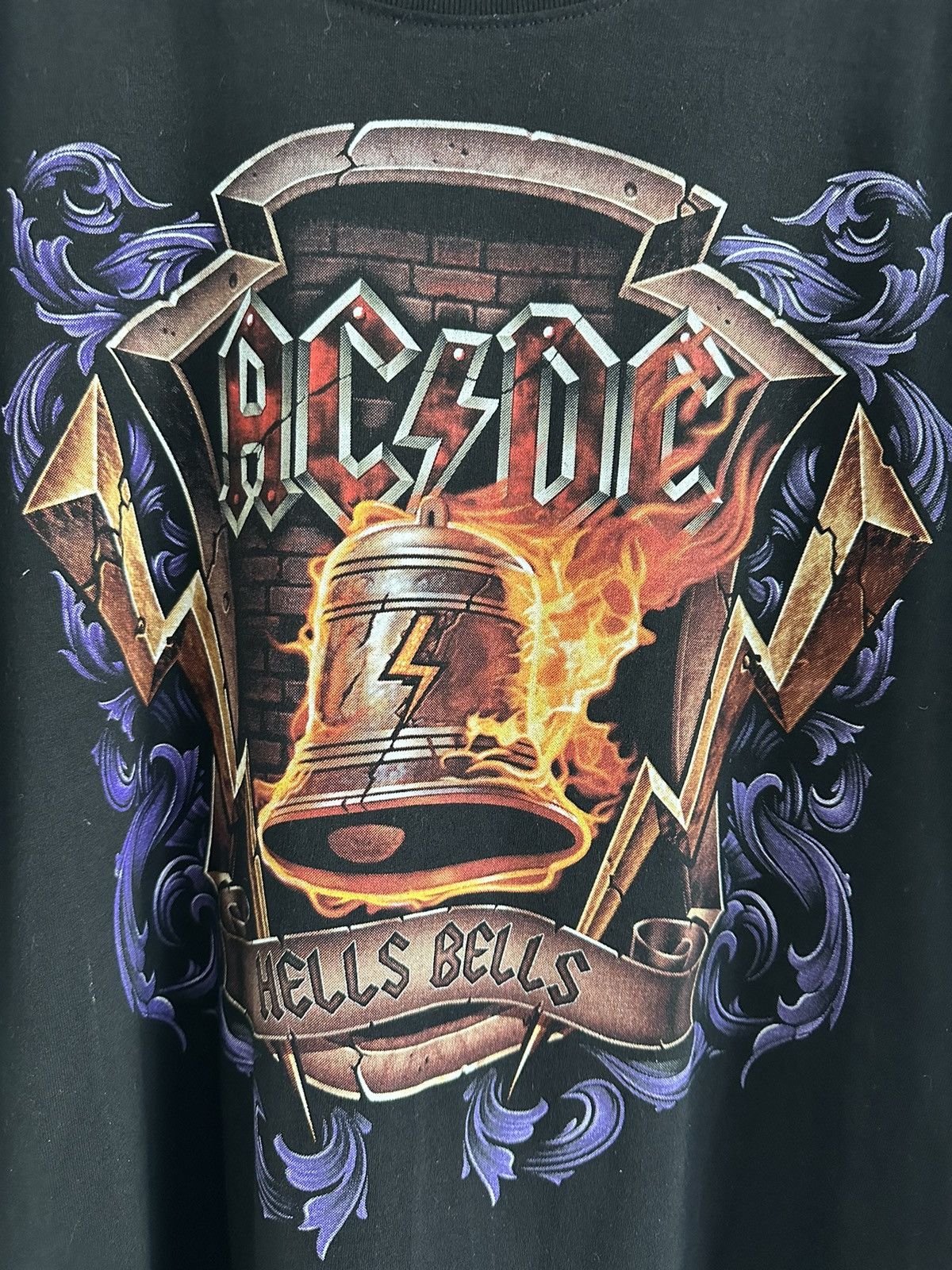 Band Tees AC/DC hells bells t shirt tee band rock metal heavy bootleg Size US XL / EU 56 / 4 - 3 Thumbnail