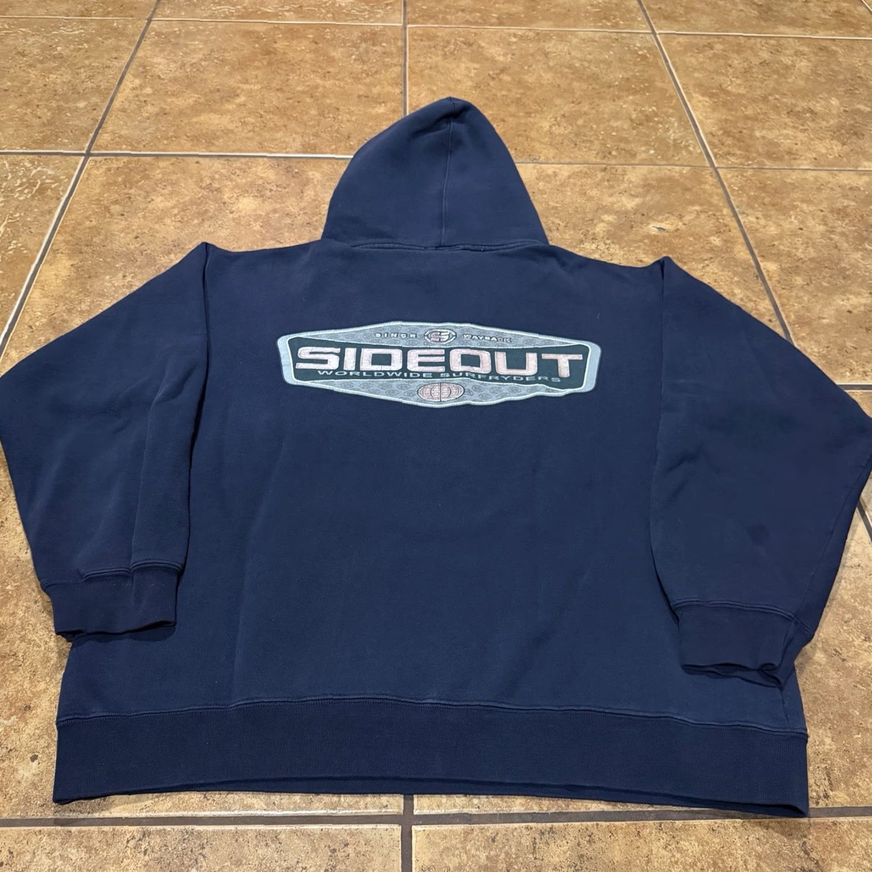Sideout VTG Sideout Hoodie Sweatshirt Y2K Skater Surf Navy Blue Men’s XL Faded Rare Size US XL / EU 56 / 4 - 2 Thumbnail