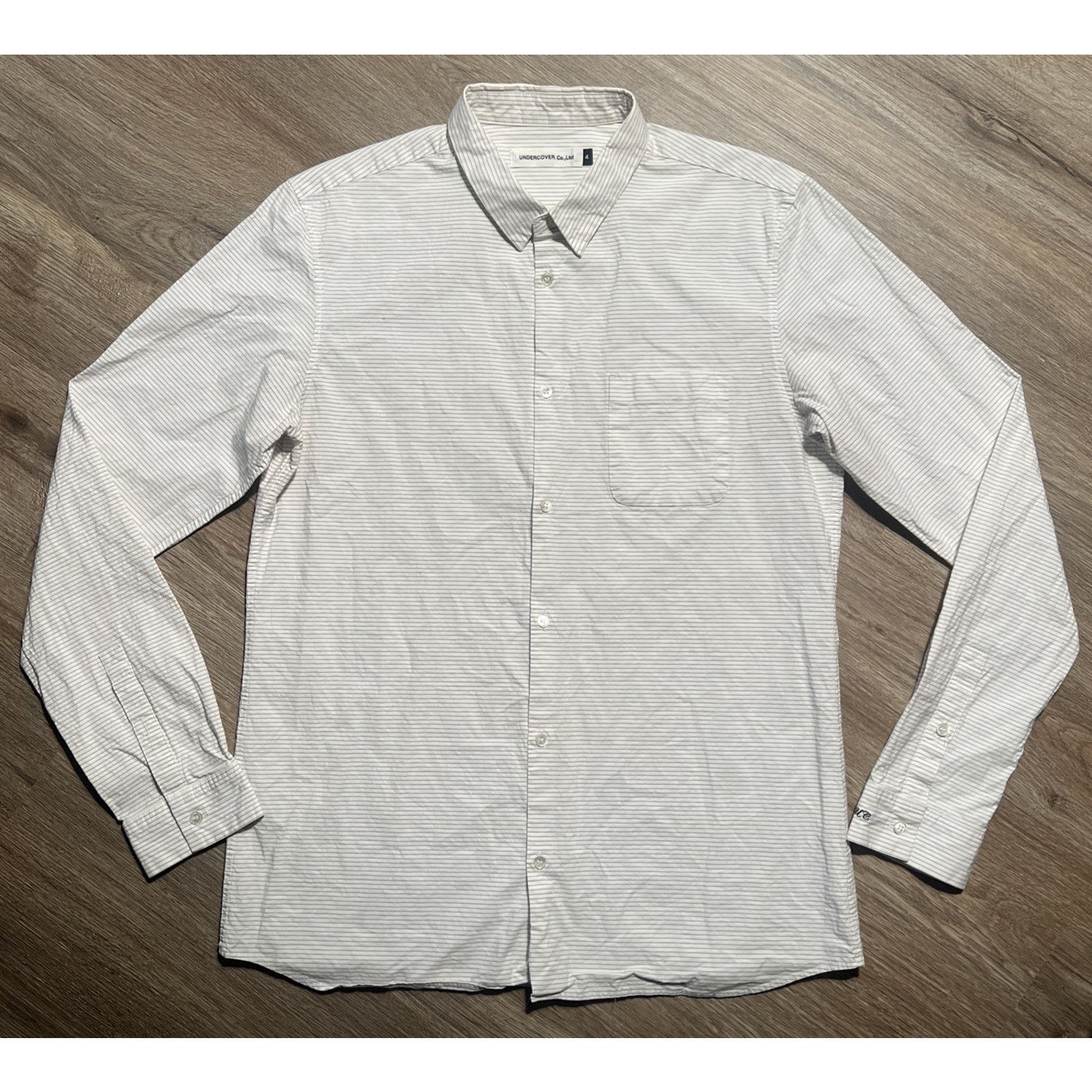 Undercover UNDERCOVER TAKAHASHI 2004 Button-Up Shirt 4 JAPAN Striped Size US M / EU 48-50 / 2 - 1 Thumbnail