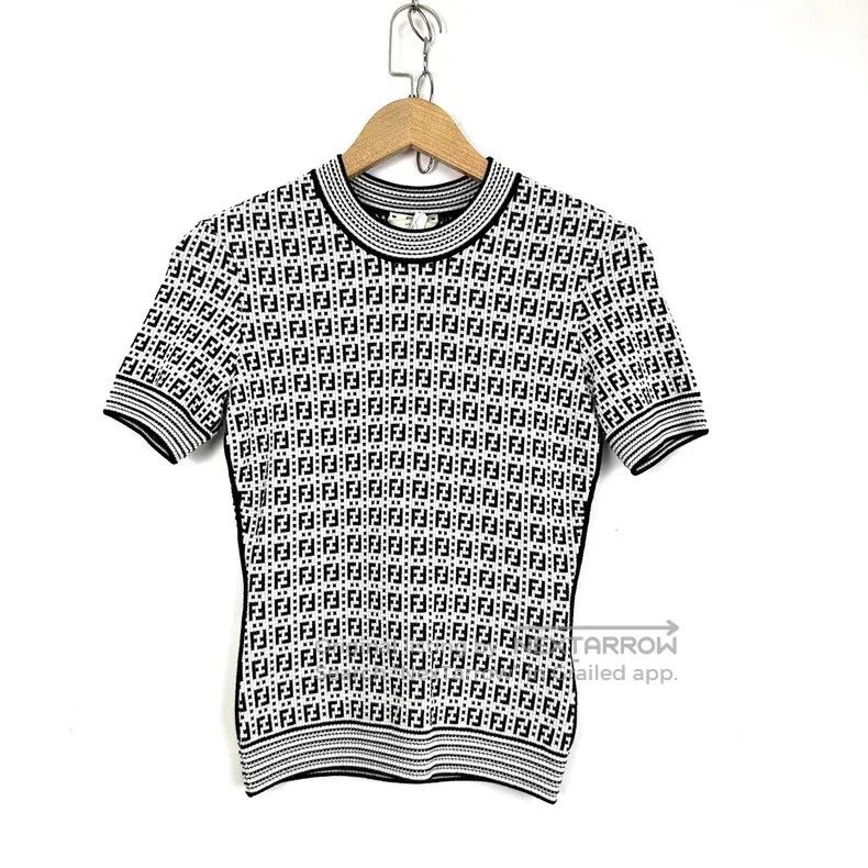 Fendi Fendi Classic double F embossed logo black and white knit Size XS / US 0-2 / IT 36-38 - 1 Thumbnail