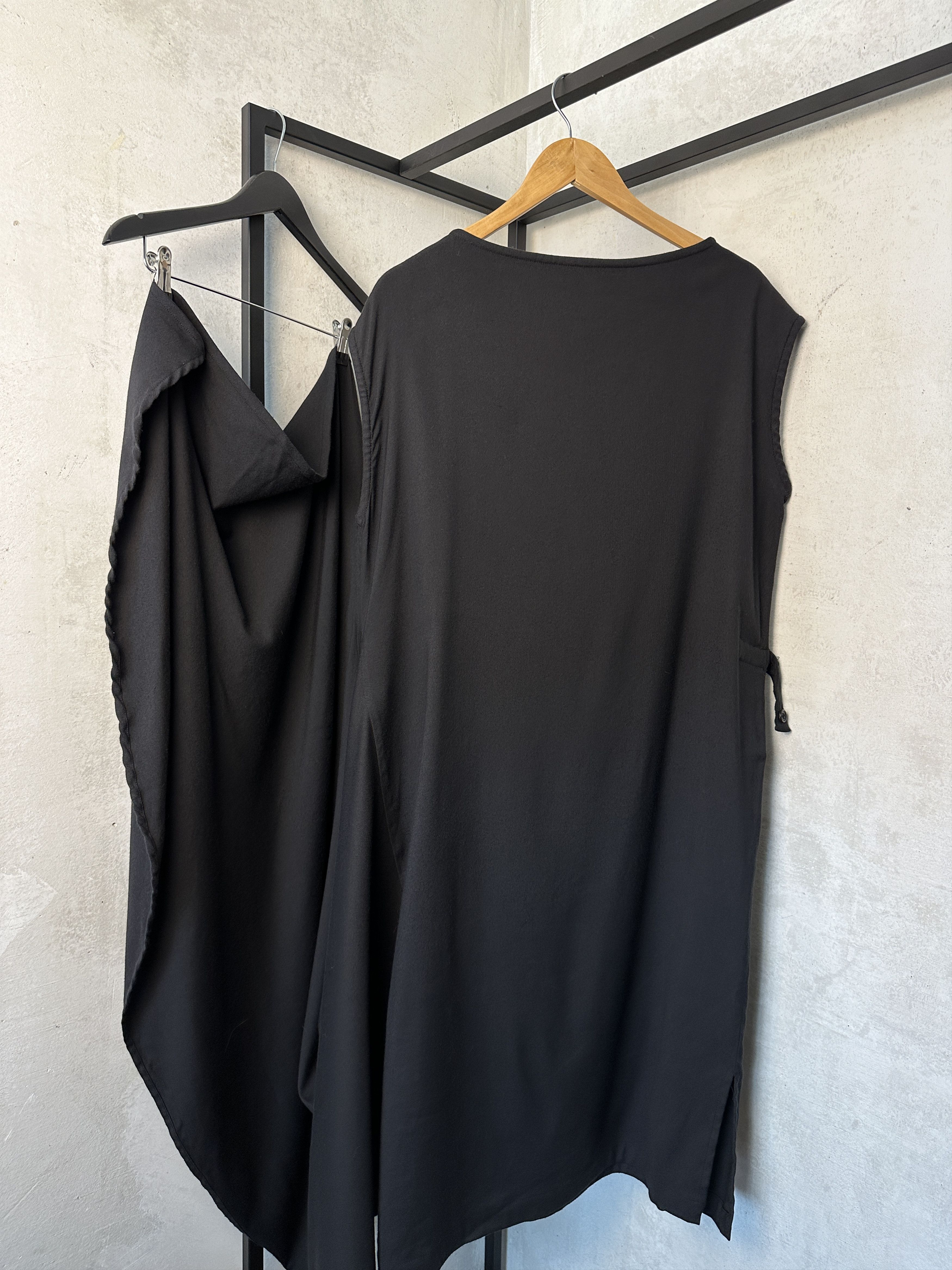 Ann Demeulemeester ANN DEMEULEMEESTER Angelika Draped Black Dress Size M / US 6-8 / IT 42-44 - 3 Thumbnail